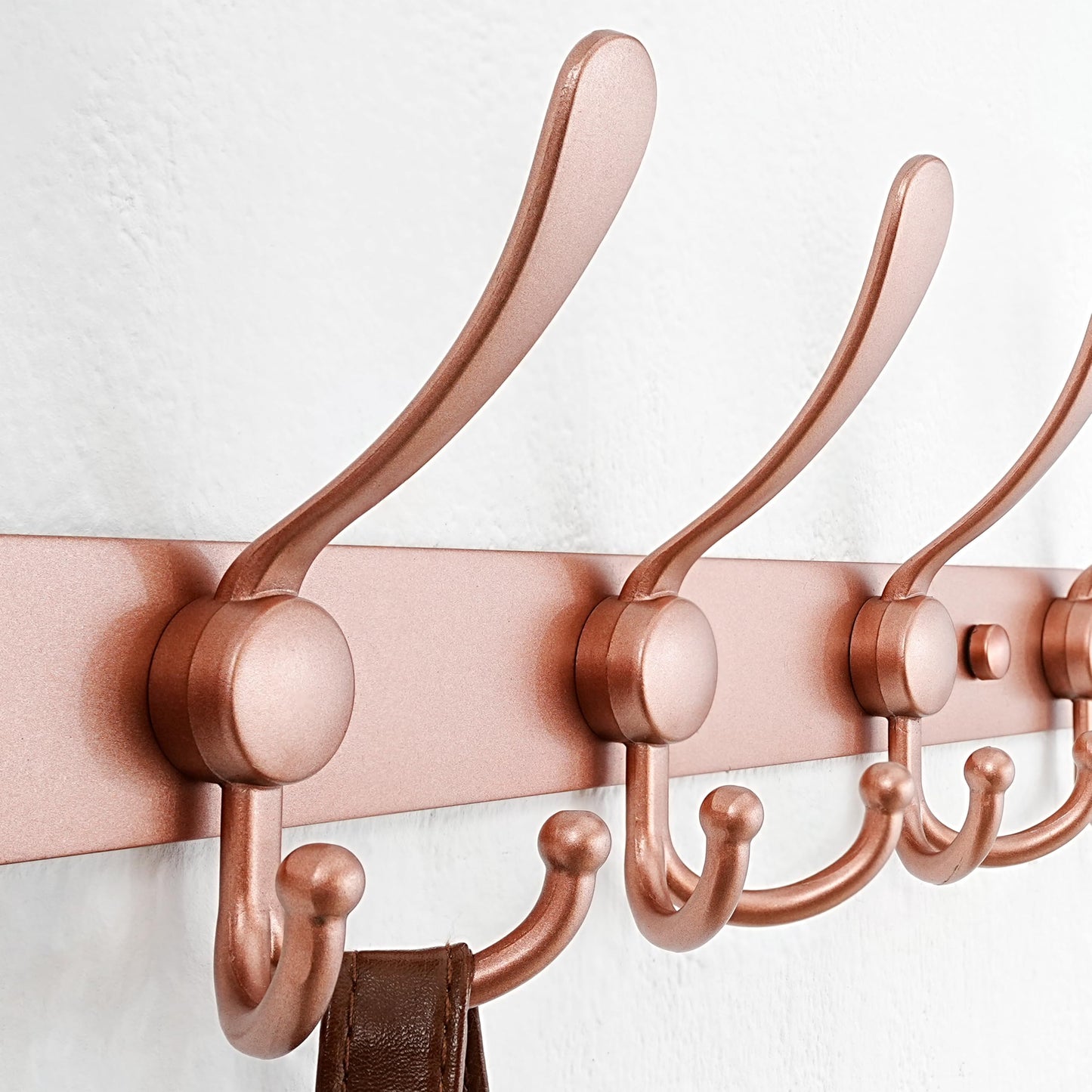Dseap Coat Rack Wall Mount - 96cm Long 10-Tri-Hooks Heavy Duty Coat Hanger Rail Wall Hooks for Hanging Coats Hats Clothing Clothes Purse Mudroom