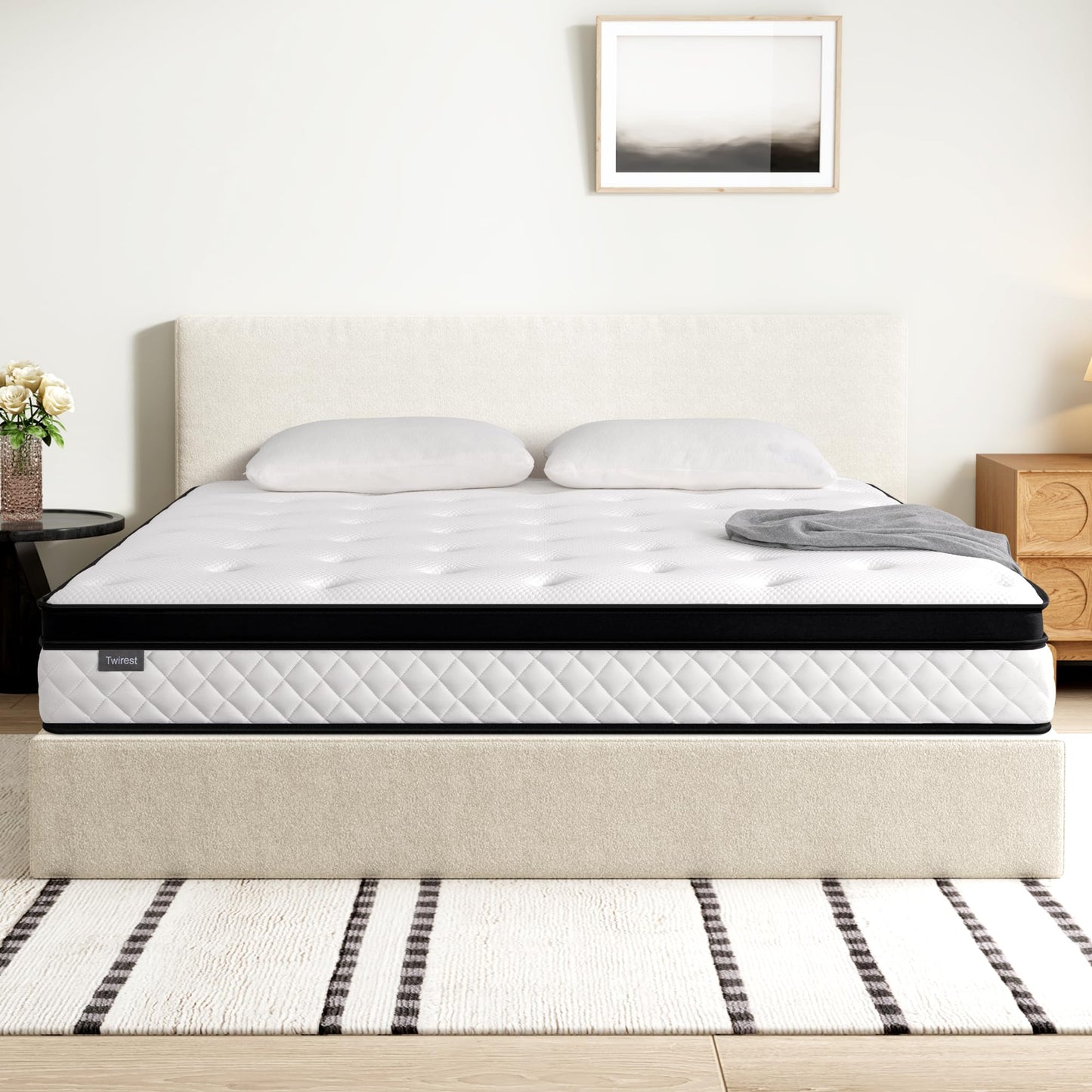 Twirest Single Mattress,Hybrid Mattress 99x190x25cm Pocket Sprung Mattress