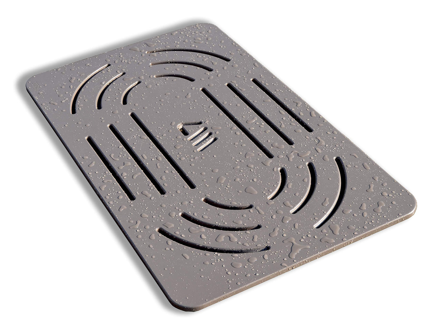 CASTELMERLINO 116.02 Shower Mat Grey Brown in Okum? Marine Plywood 96 x 56 cm for Shower Trays 120 x 70/80 cm