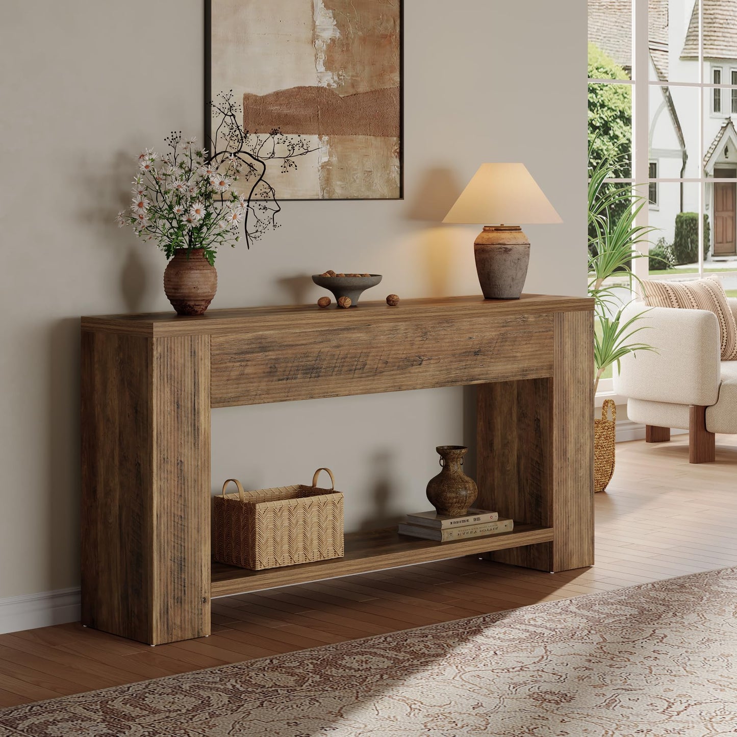 Tribesigns 70.9-Inch Console Tables for Entryway, Narrow Wooden Long Sofa Table Behind the Couch