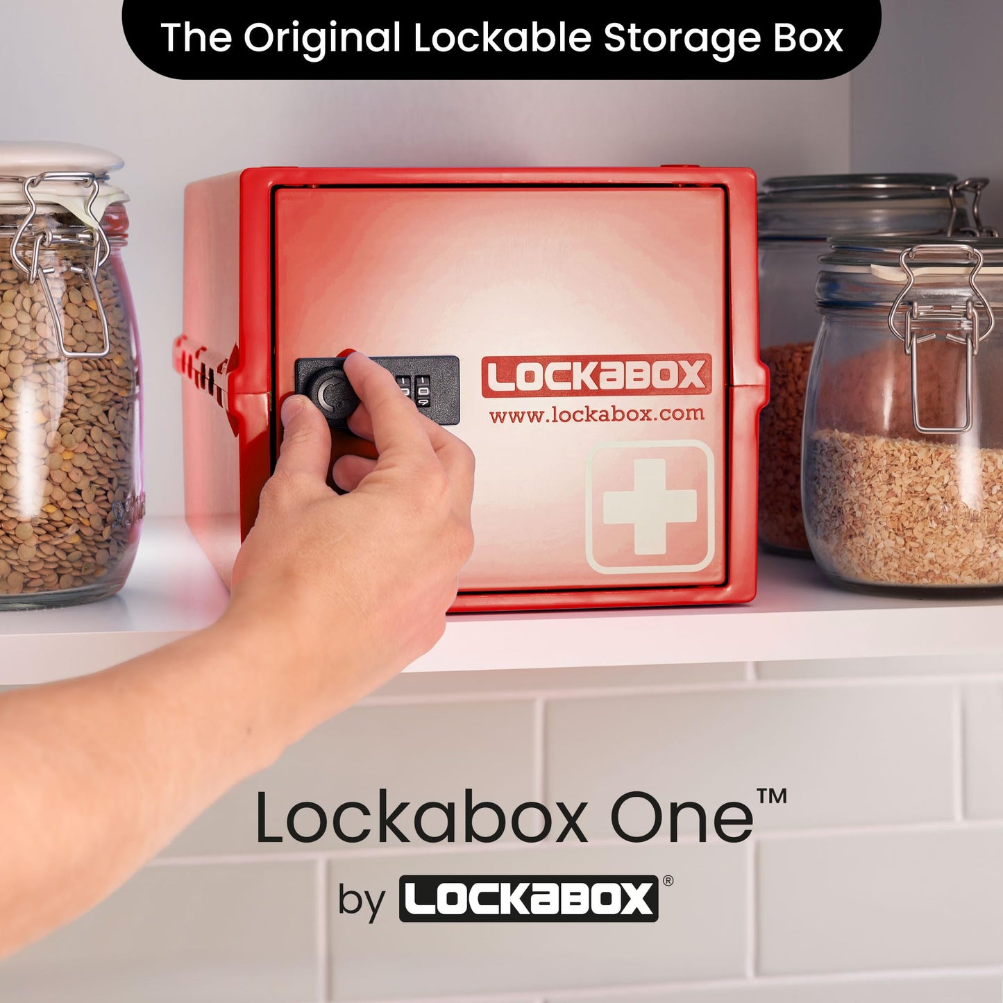 Lockabox One™ | Premium Lockable Medicine Box (10L) | Lightweight & Hygienic Medicine Lock Box | Made In Britain | External Size 31 x 21 x 17 cm