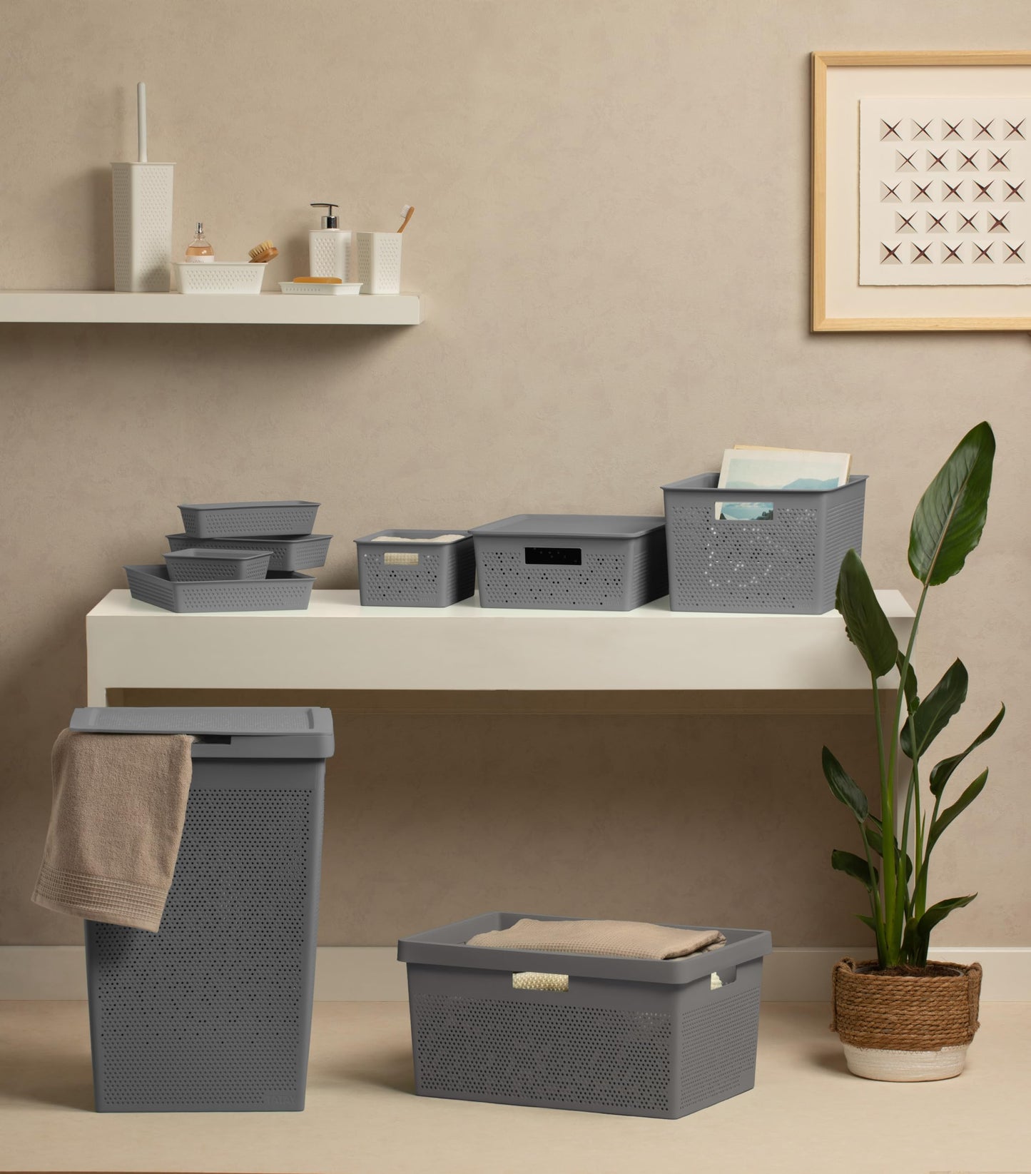 TATAY Storage Basket Bohol 12 L Optimal Ventilation Modular Storage Design