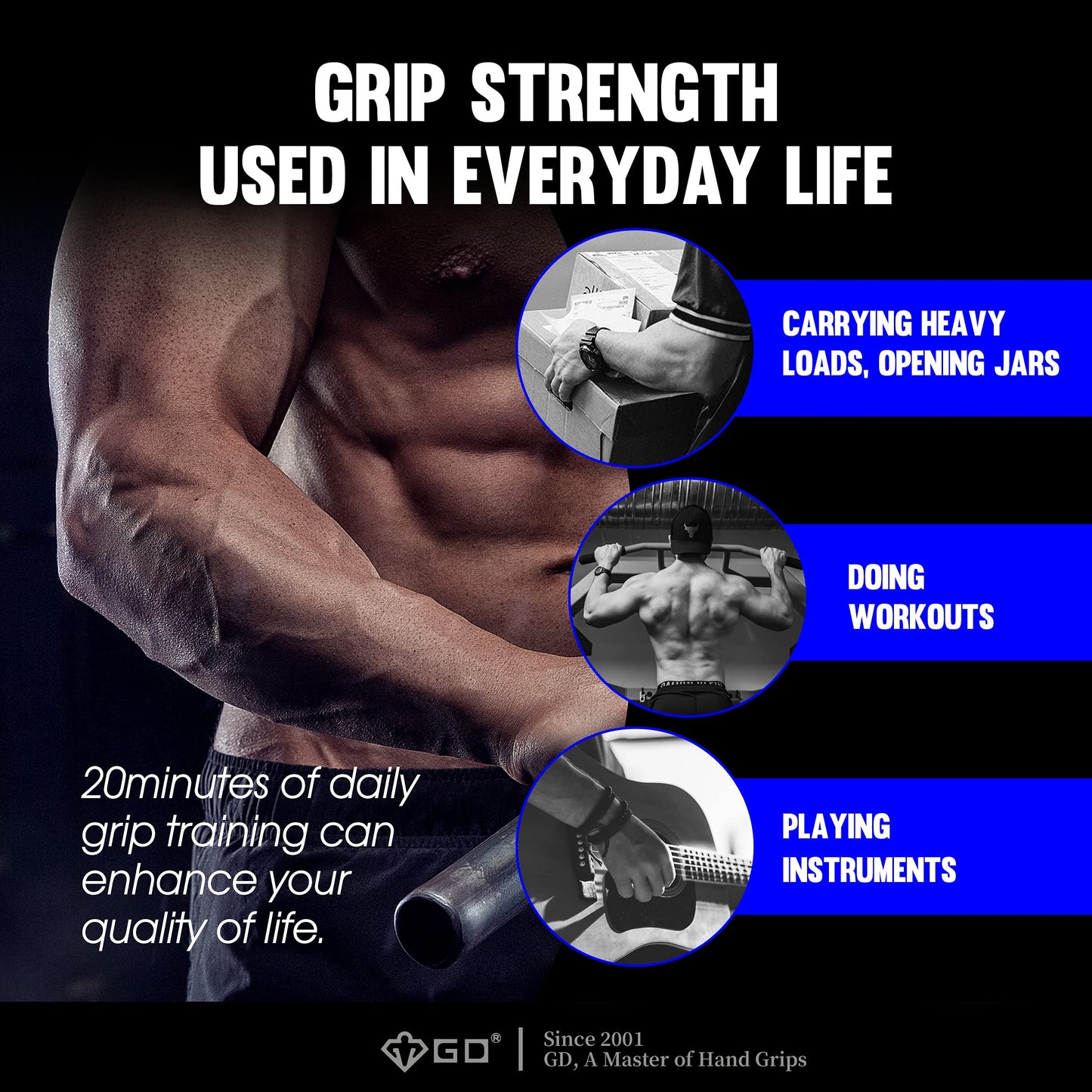 GD GD Iron Grip 70 (P) Adjustable Gripper (11.9-70 kg)