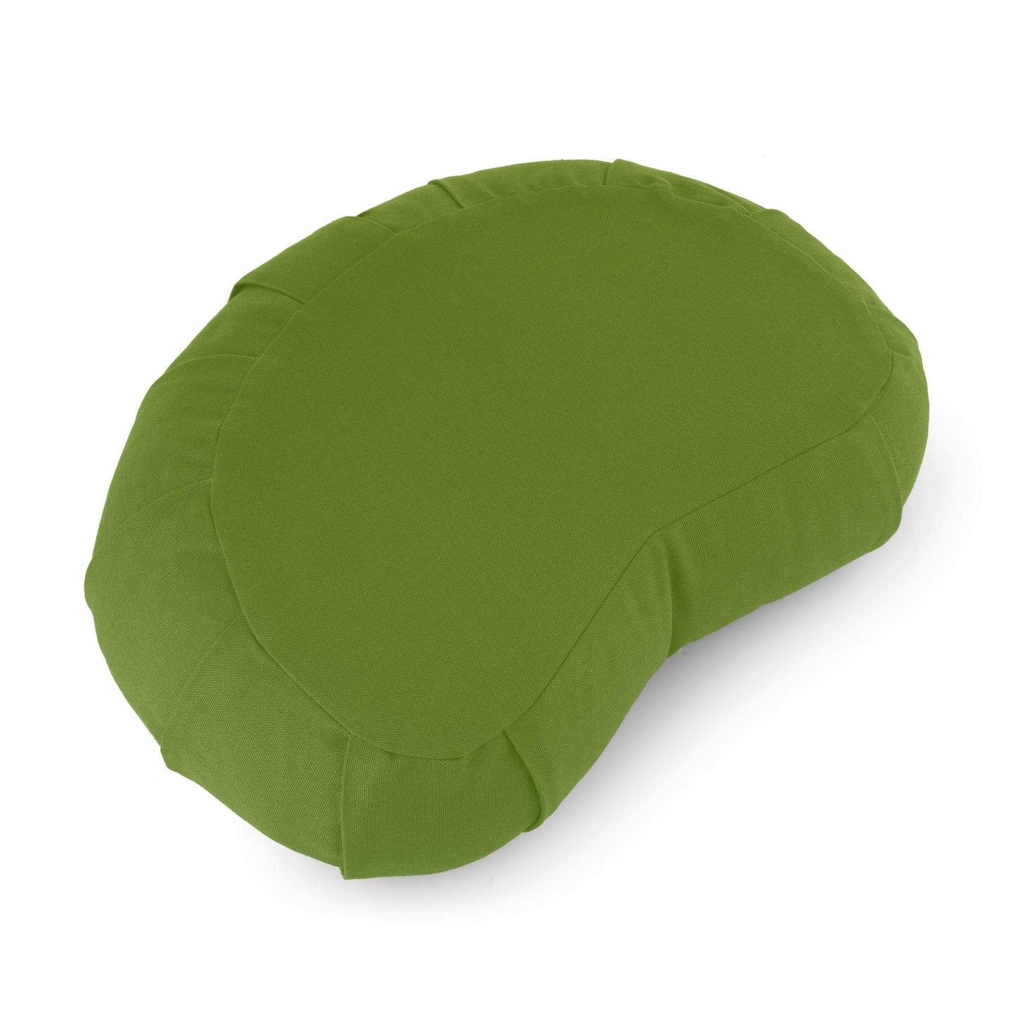 basaho CRESCENT Zafu Meditation Cushion | Organic Cotton | Buckwheat Hulls | Removable Washable Cover (Leaf)