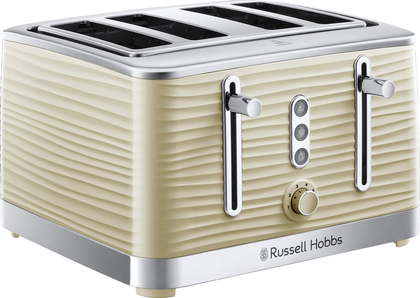 Russell Hobbs Inspire 4 Slice Toaster (Extra wide slots, High lift feature, 6 Browning levels, Frozen/Cancel/Reheat function with Blue LED