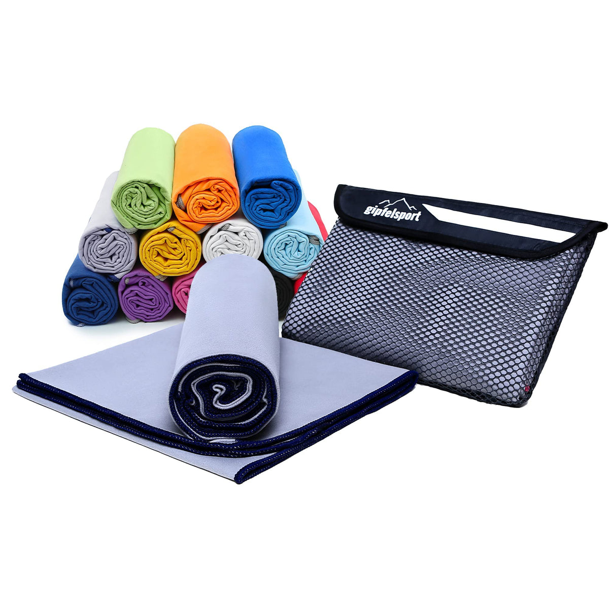 gipfelsport Microfibre Towel 1x XXL(200x90cm) Grey