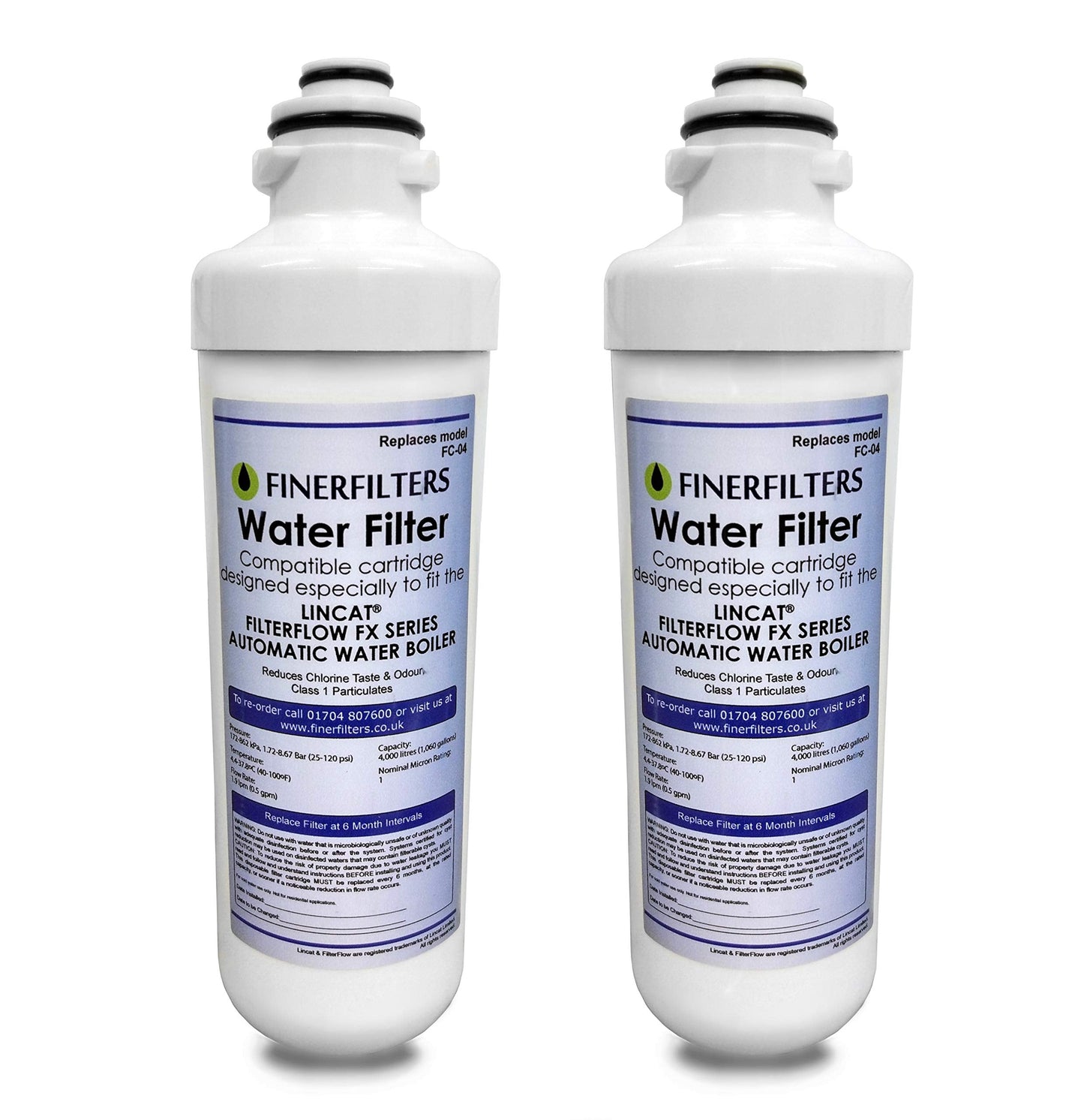 Finerfilters FC04 Water Filter Compatible with All Lincat FilterFlow FX Series Automatic Water Boilers Including EB3FX, EB4FX, EB6FX, EB6TFX,