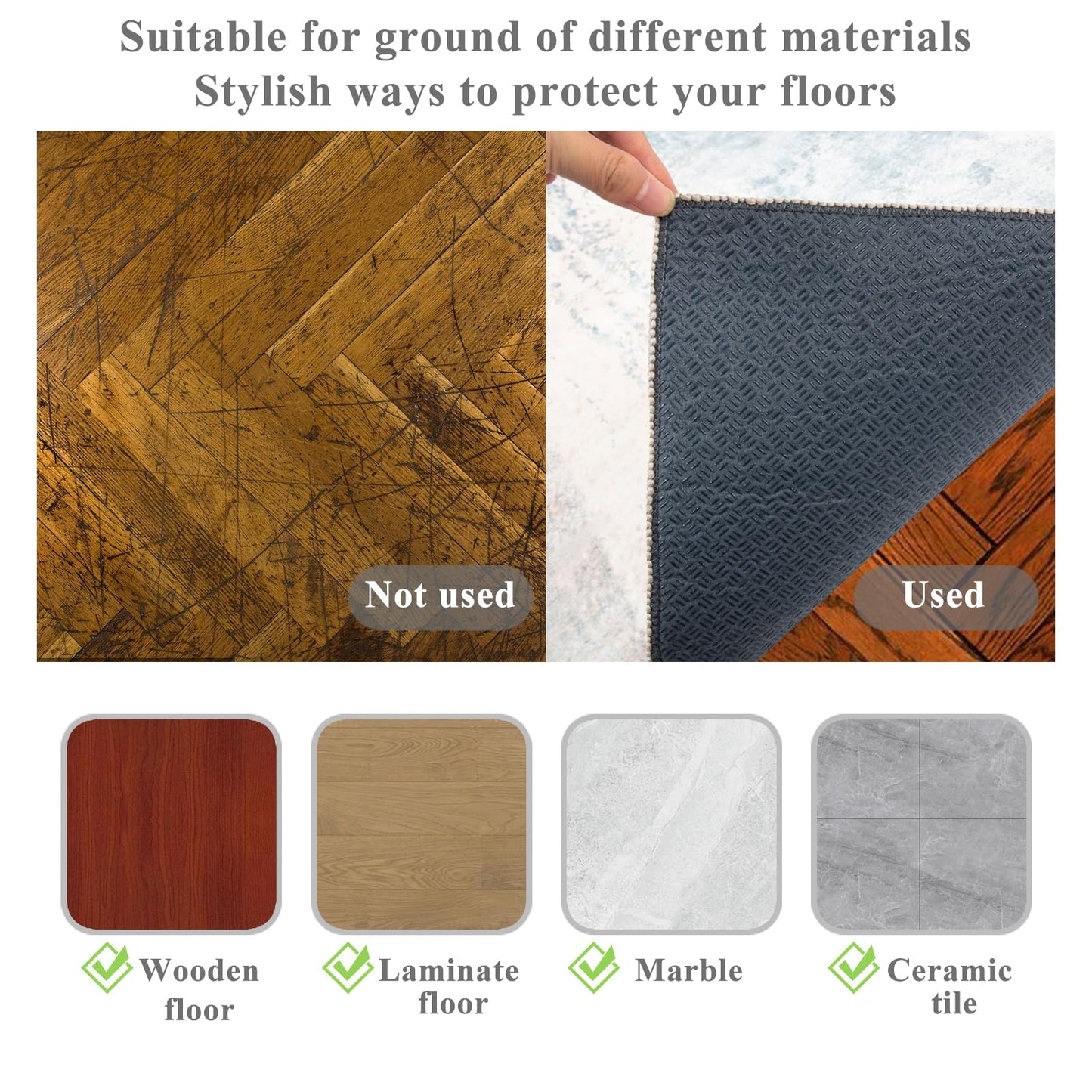 Honorstar Office Chair Mat for Hardwood Floor & Tile Floor 120×150cm Desk Chair Mat Rectangular Rug Floor Protector Gaming Chair Mat for Low Pile