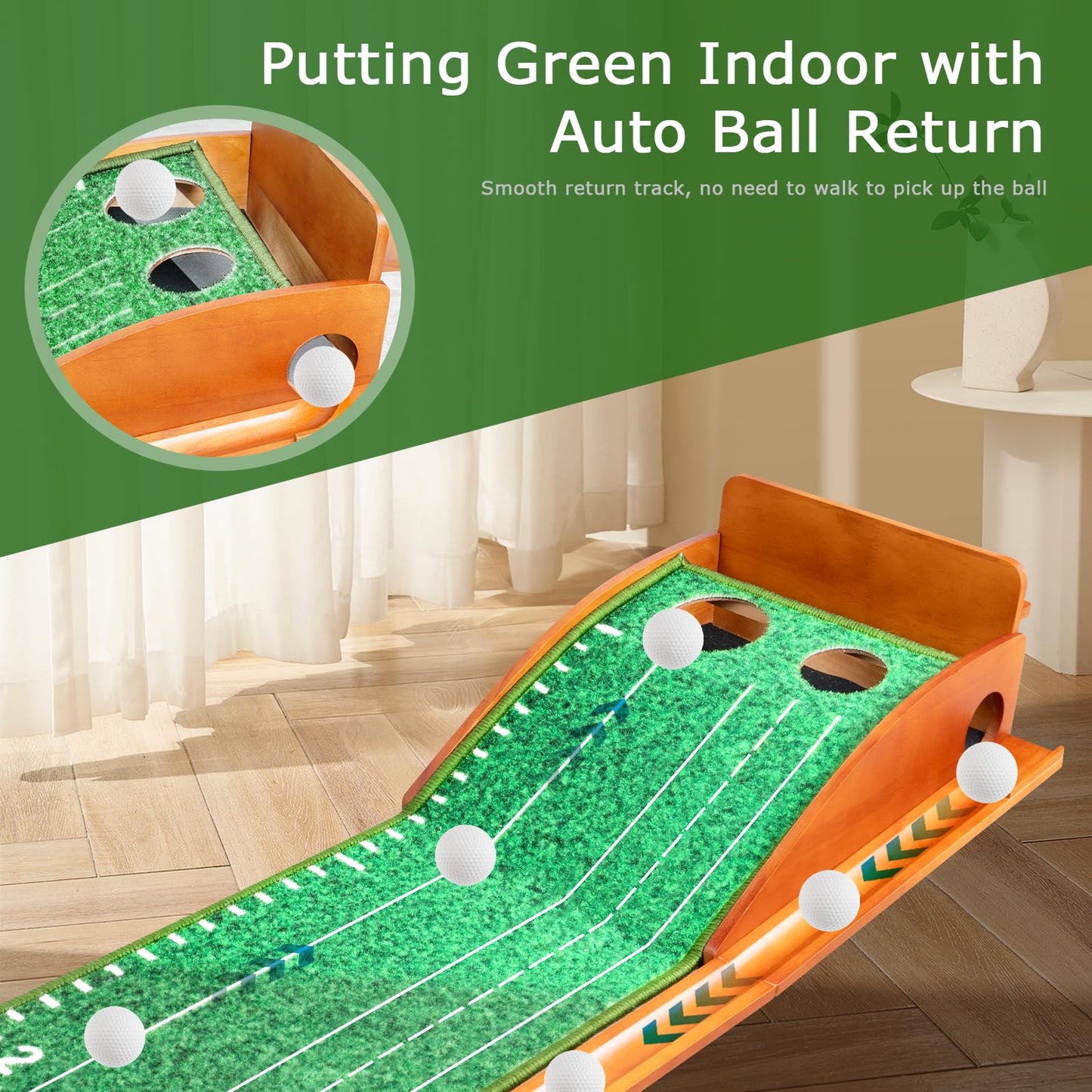Putting Mat Indoor Golf, Putting Mat, Golf Putting Mat, Golf Mat, Putting Green, Golf Putting Mats for Men Playing Golf Game at Home or Office