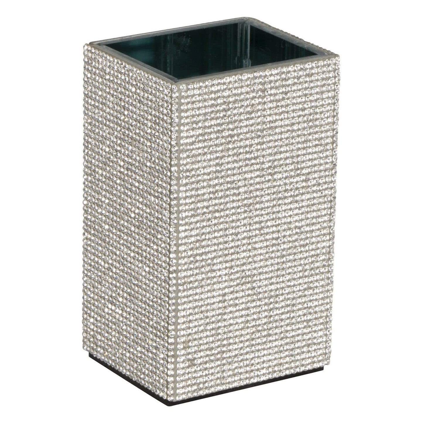 EagleWiz Sparkle Diamante Silver Bling Bathroom Tumbler, Bathroom Toothbrush Holder