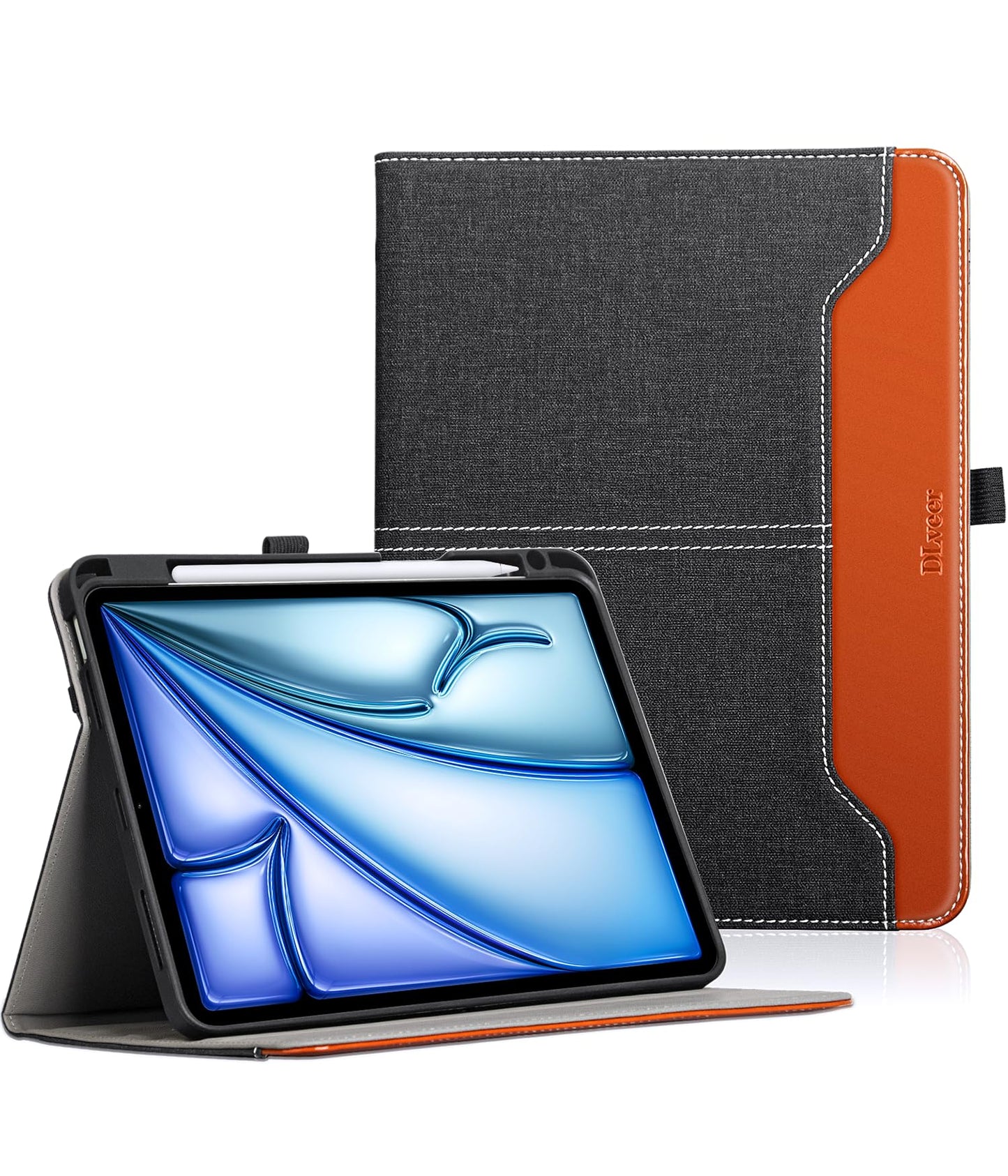 Dlveer Case for iPad Air M3 M2, Air 6th Generation 11 inch(2025/2024) and Air 5th/4th 10.9 inch(2022/2020) Soft Tpu Leather Cover with Pencil