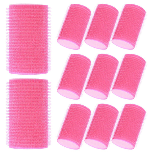 Beaupretty 12pcs Self Grip Hair Rollers Set Sponge Hair Curler Adhesive Hair Styling Roller Professional Hairdressing Tools for Women Home hair Salon