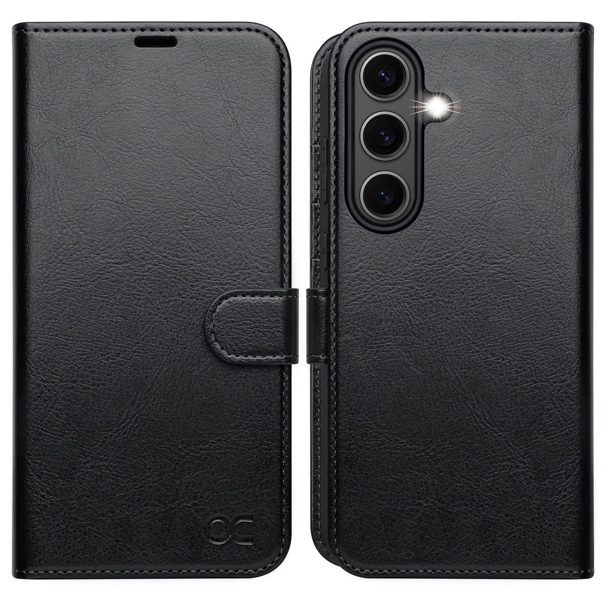 OCASE for Samsung Galaxy S25 FE Case, Premium PU Leather Wallet Phone Case with RFID Blocking, Card Holders, Shockproof TPU Inner Shell Flip Cover for