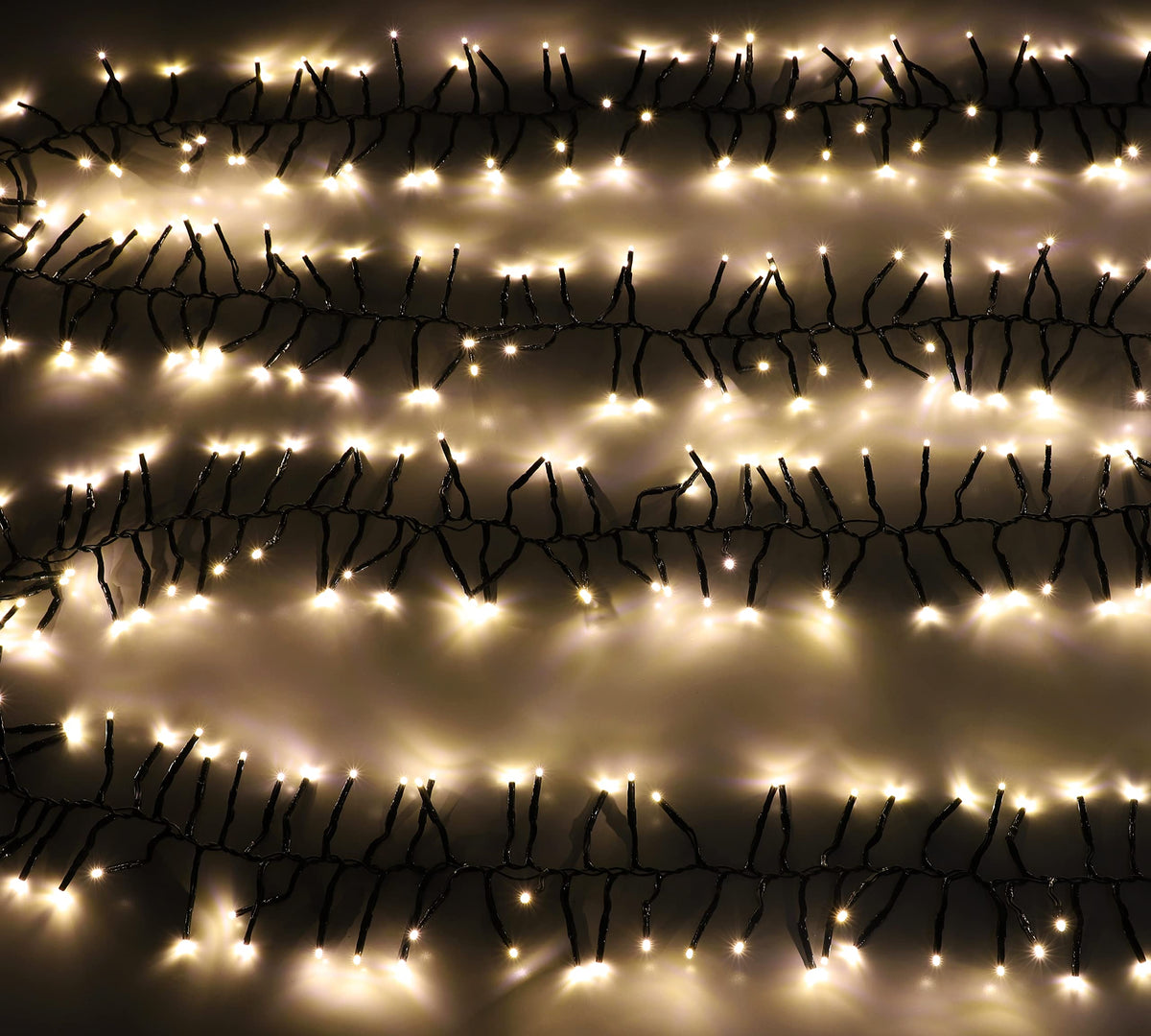 Christmas Concepts 500 6M/20FT Warm White LED Cluster Lights With 8 Function Controller - Indoor/Outdoor - Energy Efficient A++ - Christmas Lights