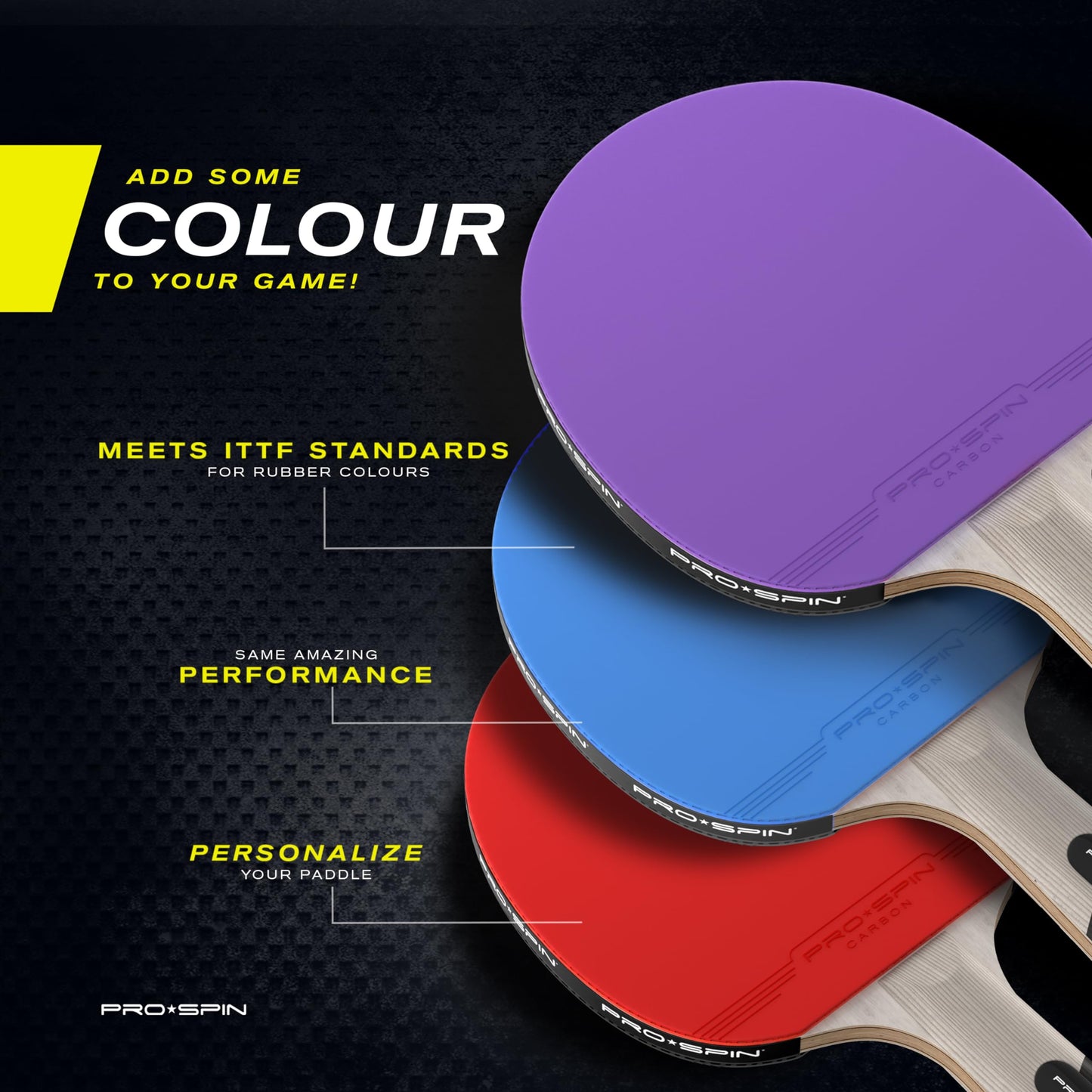 PRO SPIN Table Tennis Bats - Professional Carbon Ping Pong Bat - Superior Control & Spin - 7-ply Blade, Premium Rubber, 2.0mm Sponge - Table Tennis