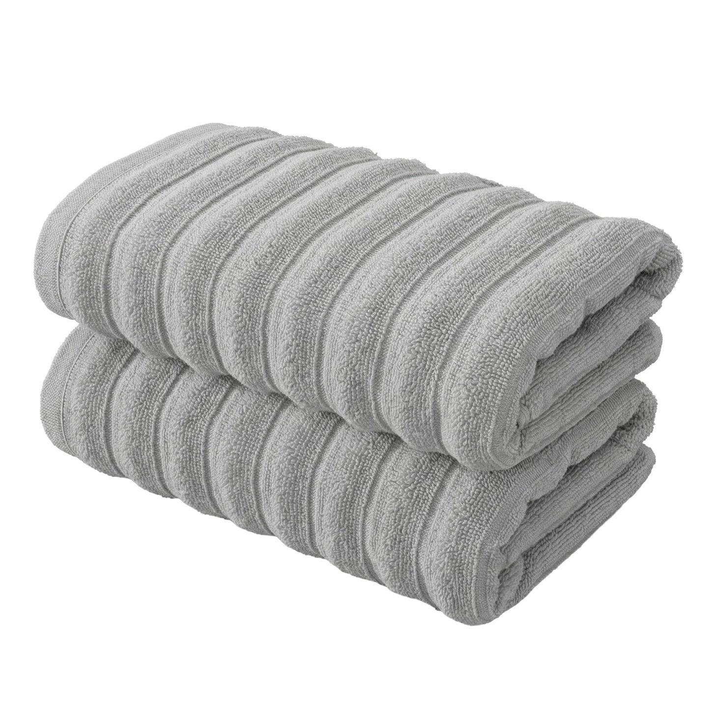 BERIBO Cloud Turkish Towel Set 100% Cotton 620gsm (Misty Dove, 2 Hand Towels)