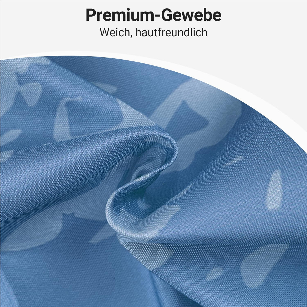 Lerores Shower Curtain, 240 x 200 cm, Blue Leaves Line, Weighted Hem, Anti-Mould Textile, Water-Repellent