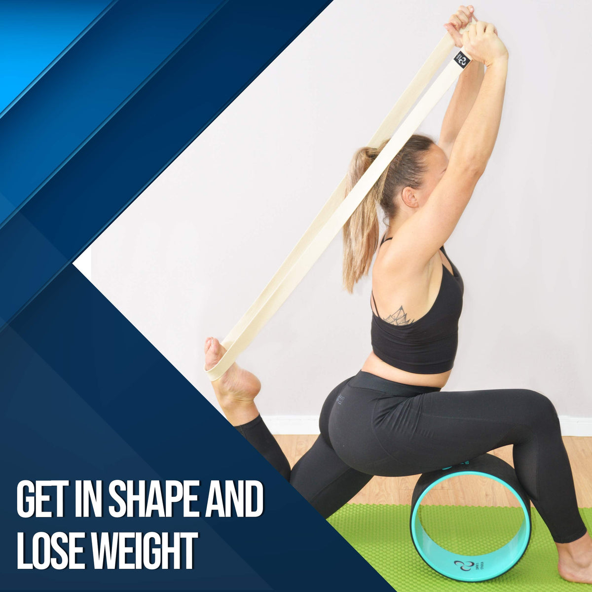 Yoga Wheel 3 Pack - Lose Weight, Get in Shape and Get Fit I 3 pack Yoga Wheel I Home Yoga I Improve Posture