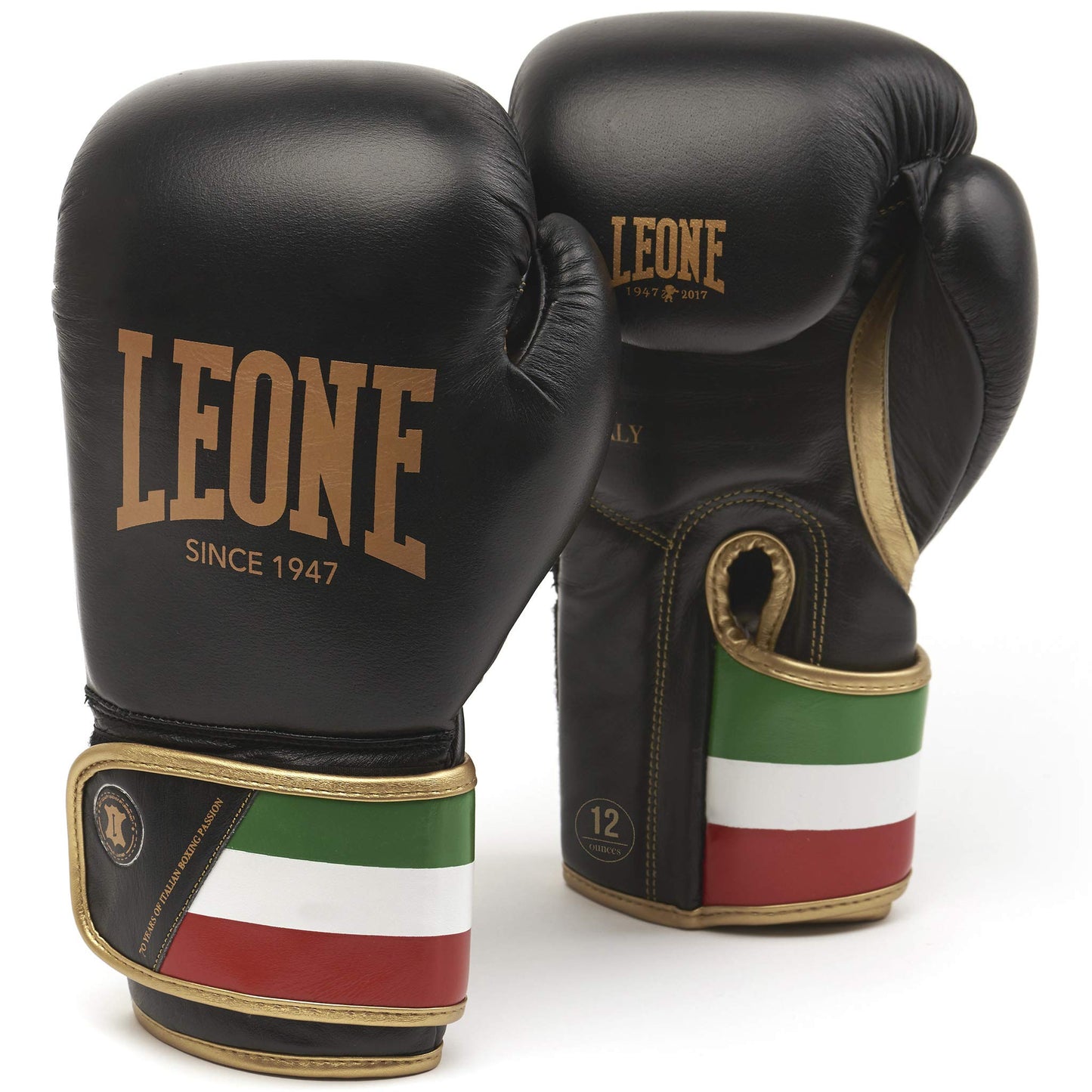 LEONE 1947, Boxing Gloves, Unisex Adult, Black, 16 OZ, GN039