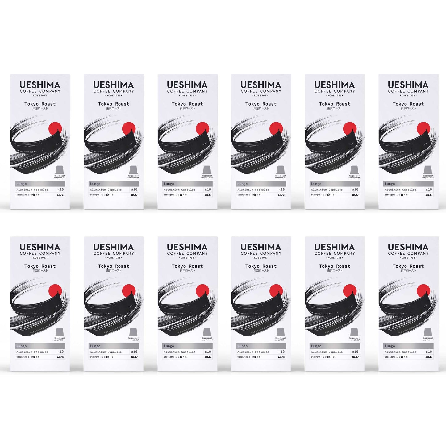 Ueshima Tokyo Roast Coffee Capsules - 12 Packs of 10 Capsules (120 Cups)