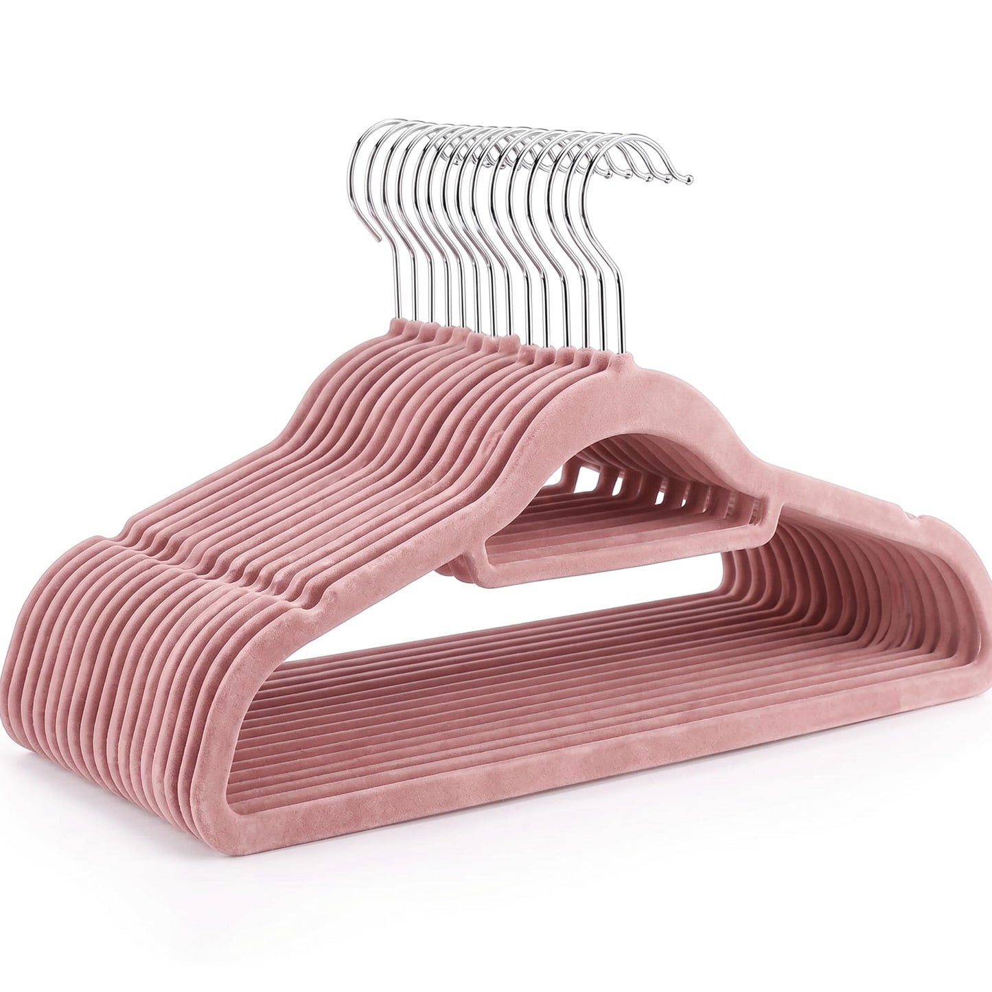 Housezy Coat Hangers, 20 Pack, Non-Slip Velvet Hangers for Clothes with Tie Bar & 360° Rotating Hook, Strong & Durable