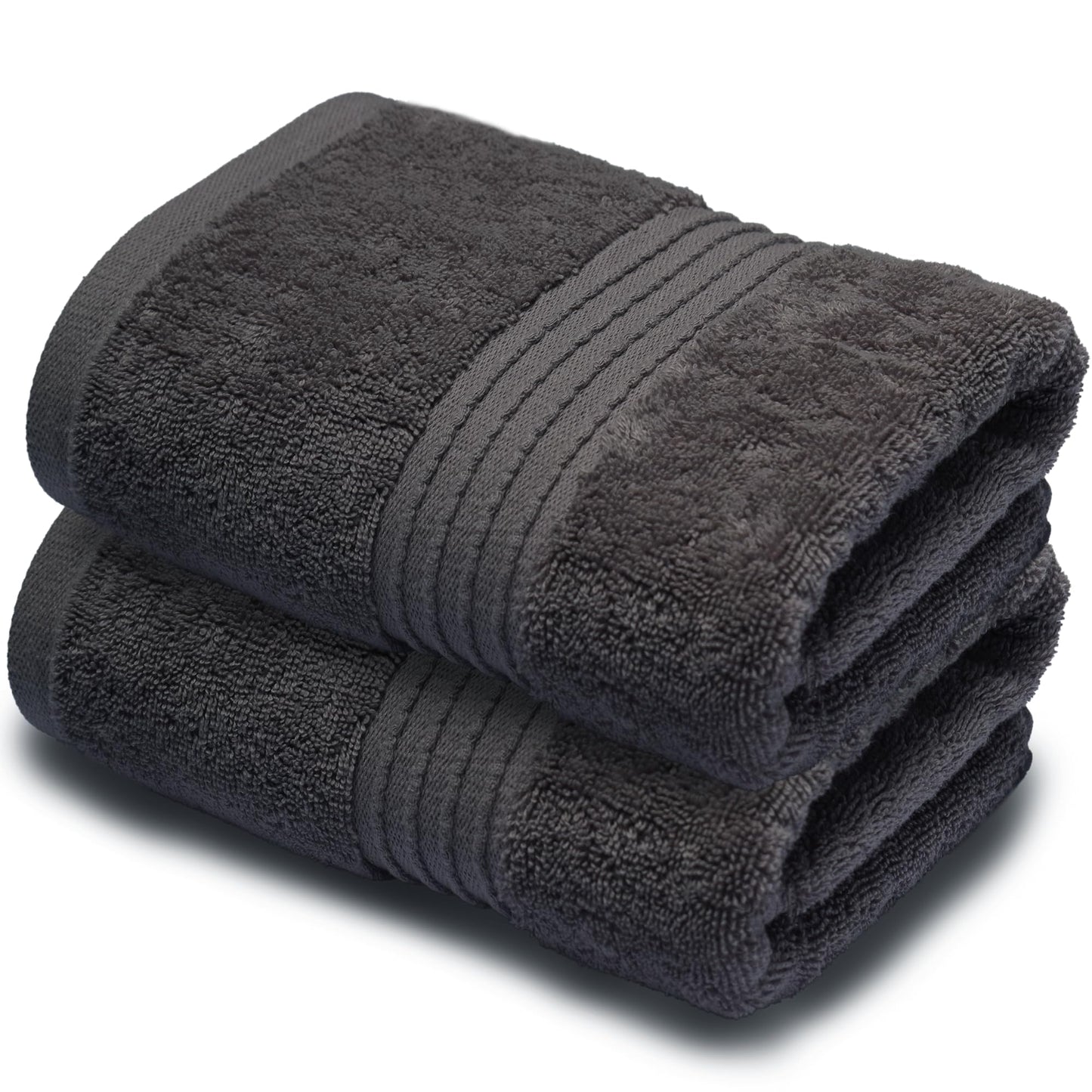 Makooz Premium 700 GSM Hand Towels for Bathroom 2 Pack – 100% Natural Ring-Spun Egyptian Cotton – Luxurious Ultra Soft