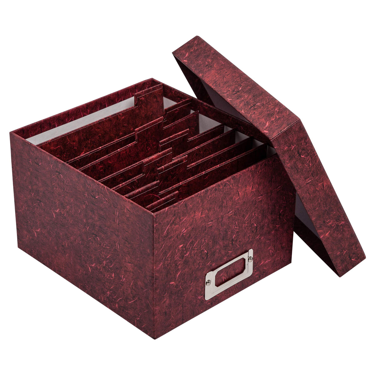 Hampton Frames | Photo Storage Box | 700 Capacity, 5x7 Inch, Red, Rectangular | Acid & Lignin Free, Stackable, Divider Cards