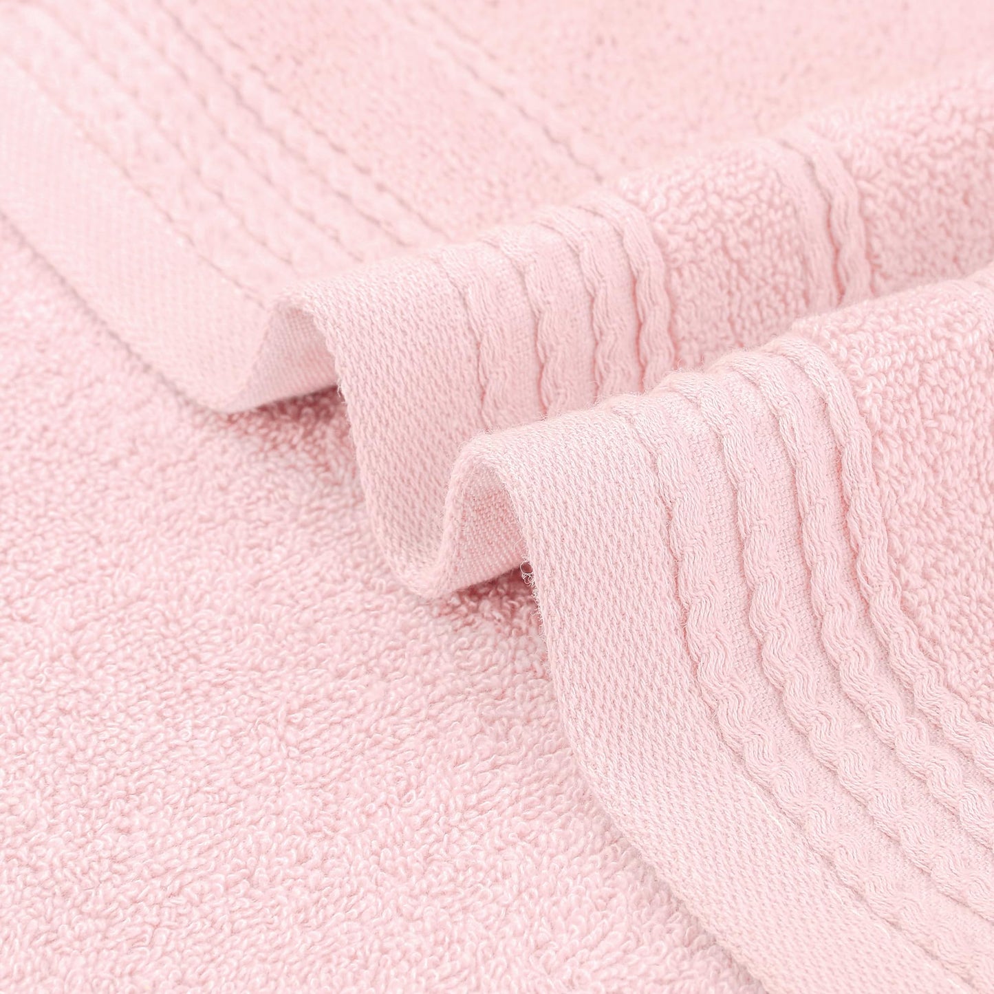 HMETOL Striped Comfort and Quick Drying Hand Towel Set (14 x 30 Inches)