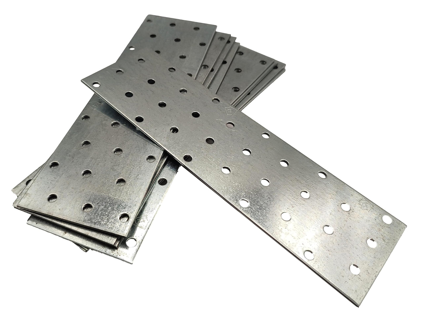 Steel Timber Connector Flat Connecting Joining Plate Galvanised Z275g/m2 20?m Brace Bracket Heavy Duty Perforated Metal Sheet 8" x 2.3" (200 x 60 x