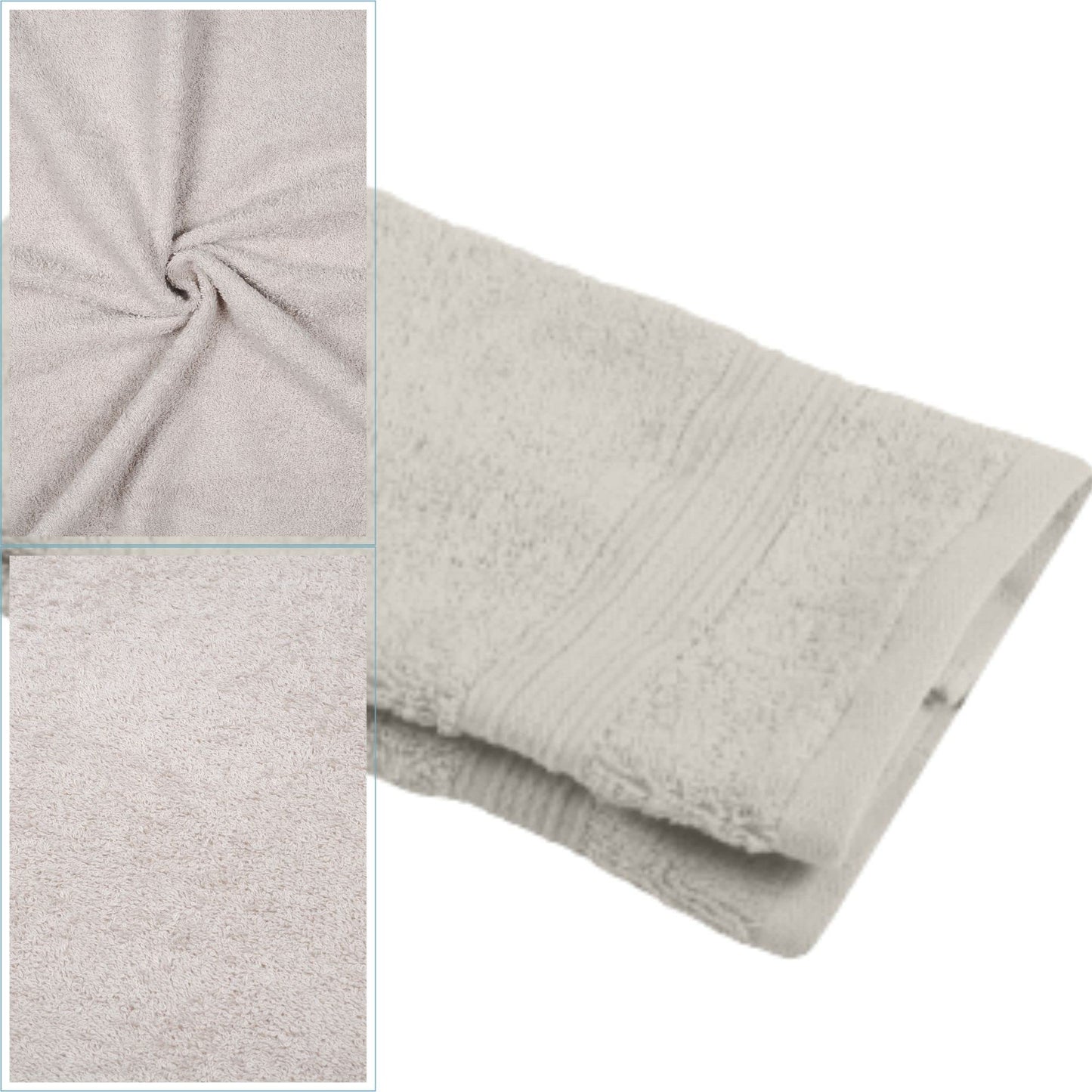 Stof - Bath Towel - Size 30 x 50 cm - 100% Organic Cotton - Linen Colour - Lagoon Model - Bath Linen - Wash at 40 cm
