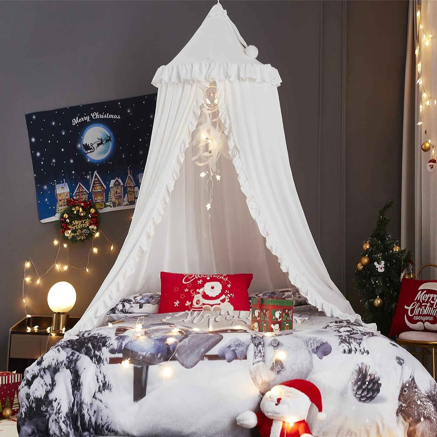 OldPAPA Mosquito Net, Bed Canopy Mosquito Net Curtain, white, New but no original packaging