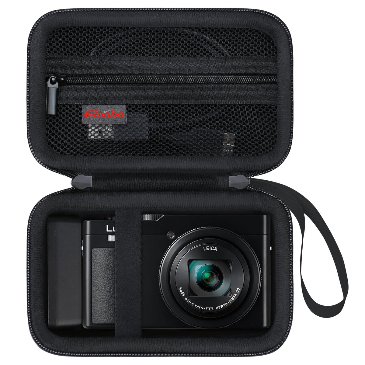Elonbo Carrying Case for Panasonic Lumix DC-TZ99/ LX10/ ZS60/ ZS70/ ZS80/ ZS200/ ZS100 4K Digital Camera, Vlogging Camera Travel Bag Storage Cover,