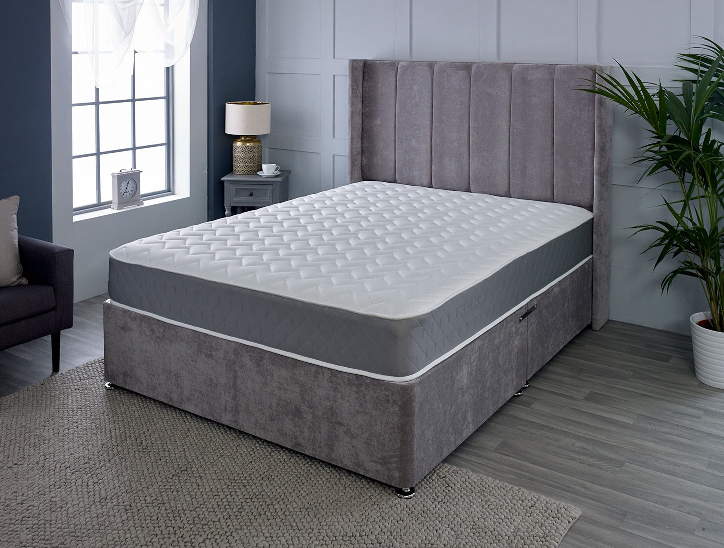 Starlight Beds Astral Grey Hybrid King Size Mattress - 5ft x 6ft6