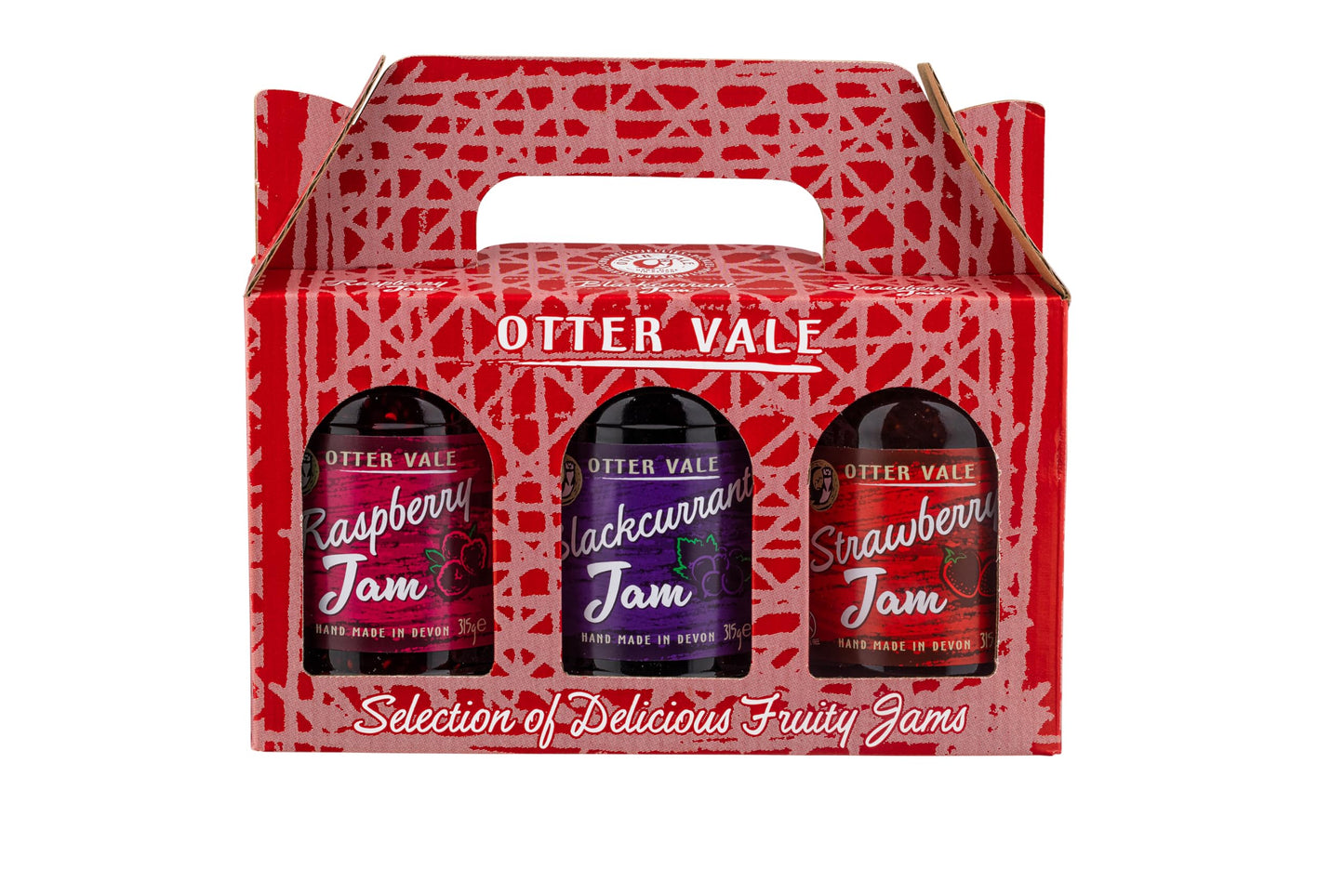 Otter Vale - Jam Gift Pack, three great marmalades each with a generous splash of booze, hand-made in Devon, gluten-free, 945g in glass jars x 3