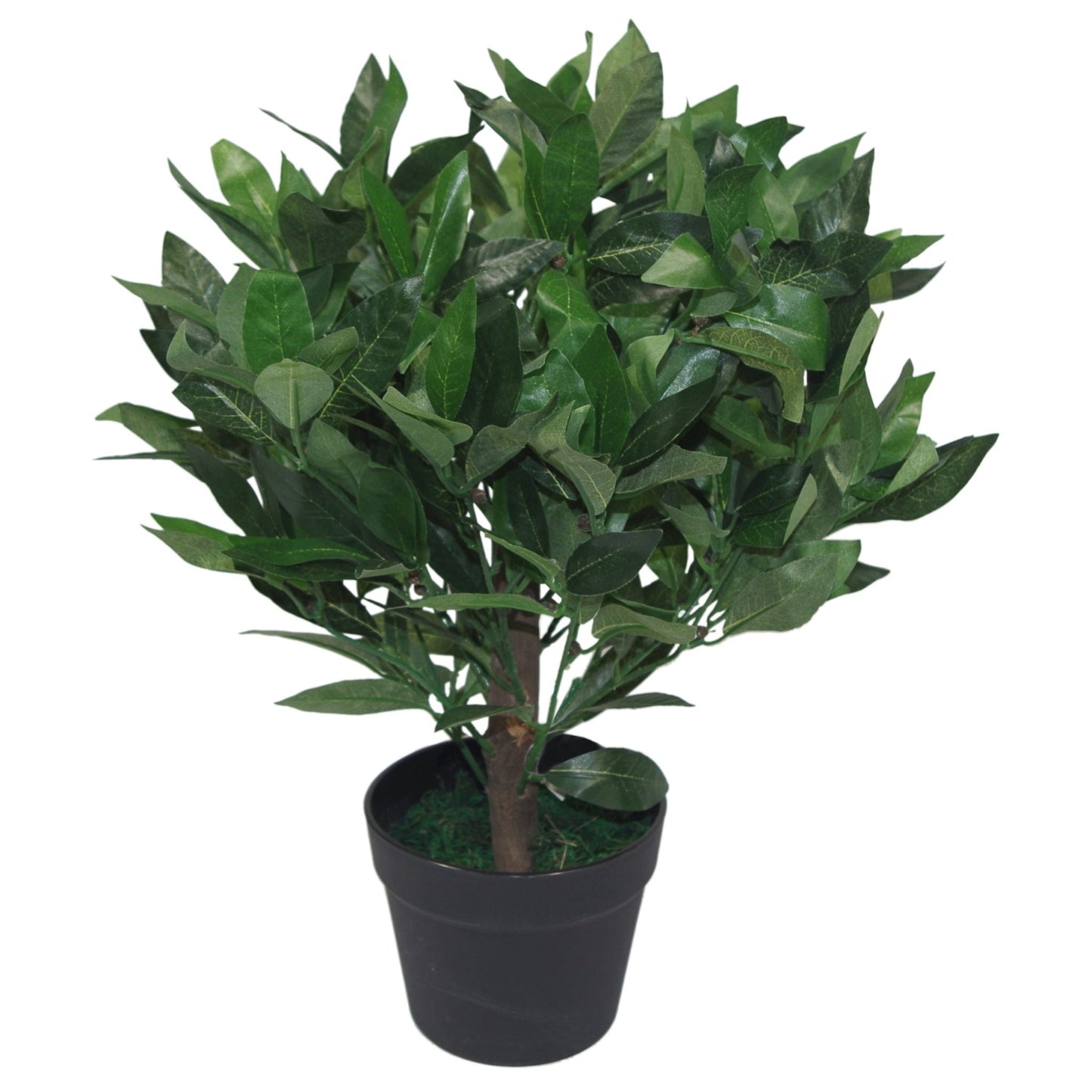 Leaf Design UK Pair of Artificial Bay Topiary Ball Trees, Mixed Materials, Green, 50cm