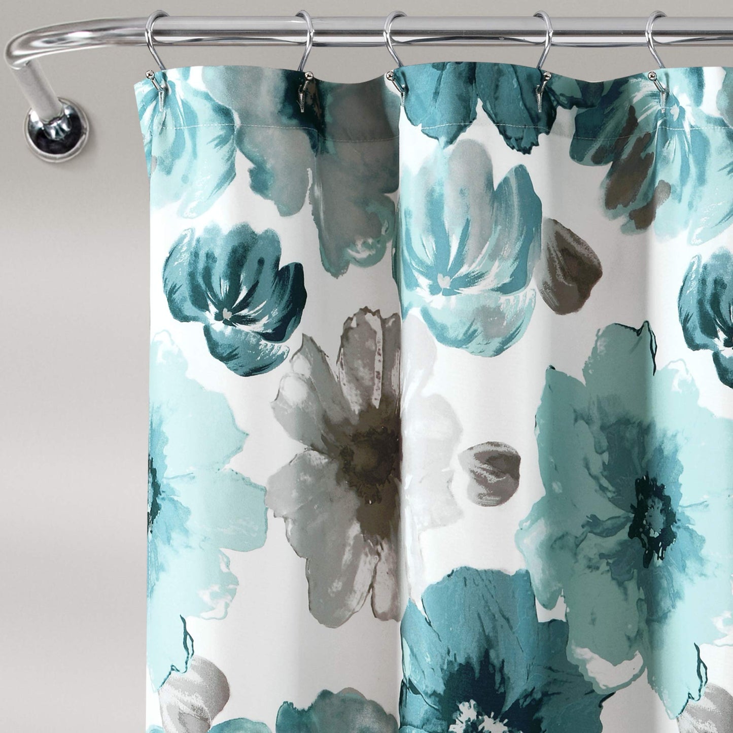 Lush Decor Leah Shower Curtain Blue Single 72X72
