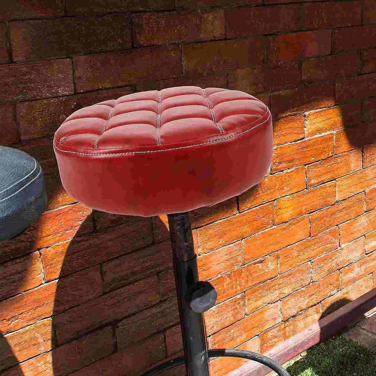 HGZLQKD Round Seat Cushion for Bar Stool Heavy Duty Seat Top Easily Installation,Bar Stool Chair Accessory,Replacement (Red)