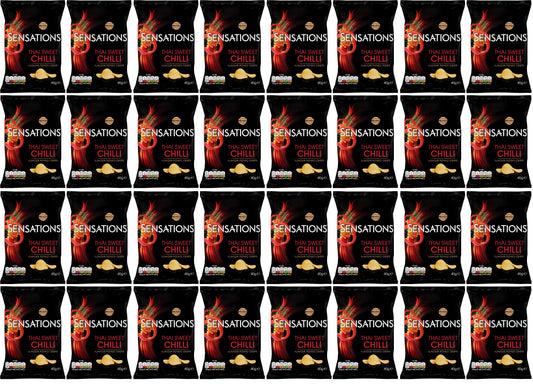 32 x Walkers Sensations Thai Sweet Chilli Grab Bag Crisps 40G