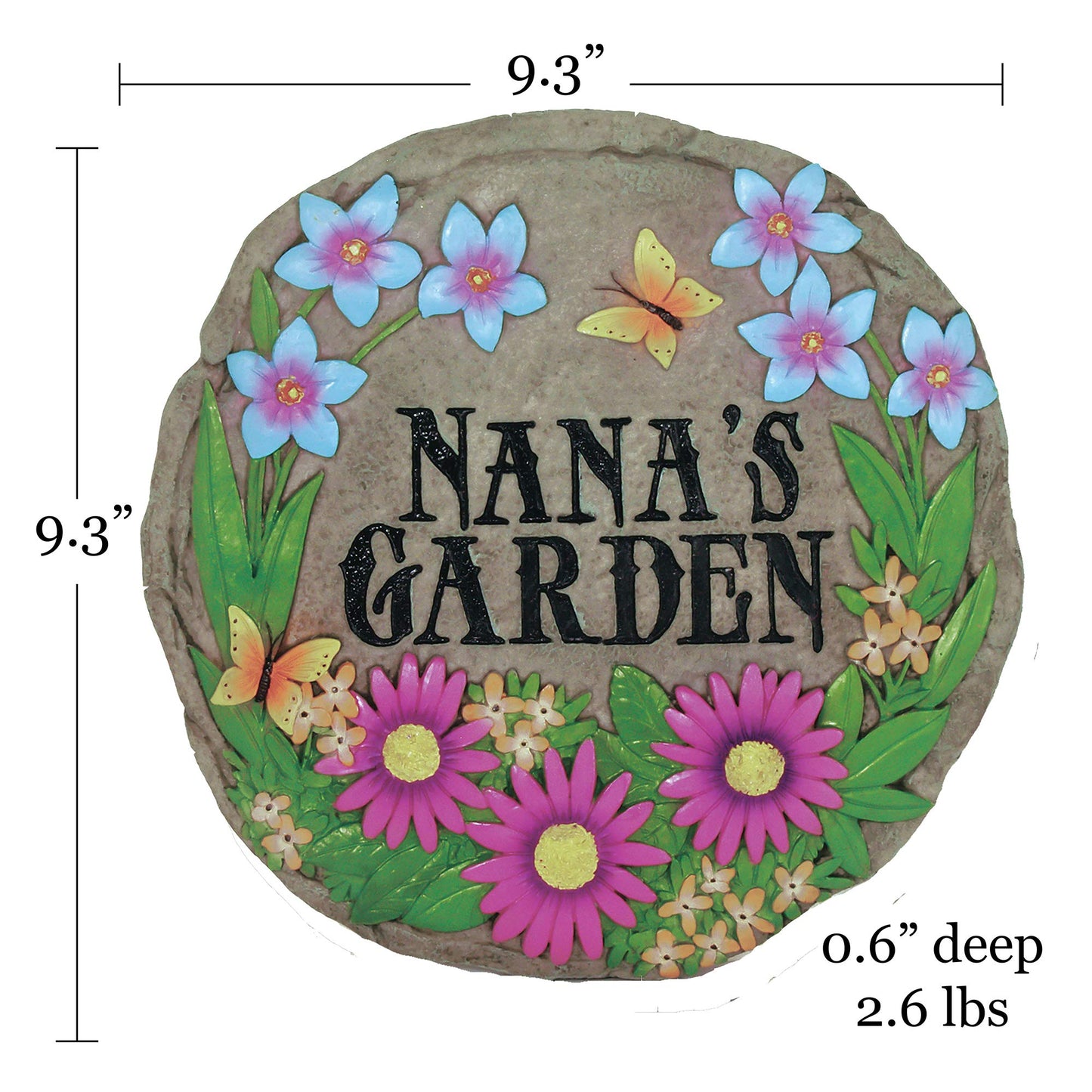 Spoontiques - Garden D?cor - Nana's Garden Stepping Stone - Decorative Stone for Garden - Resin