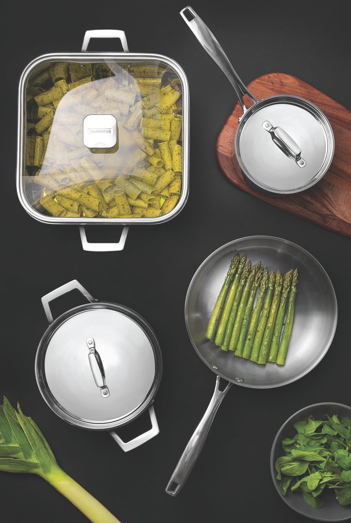 Tramontina Grano Frying Pan Stainless Steel for Induction, Electric, Gas and Ceramic Glass Hobs, Cookware, Kitchen, 26 cm, 2.2 litres, 62155260