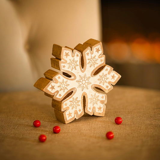 Christmas Wooden Snowflake Decoration