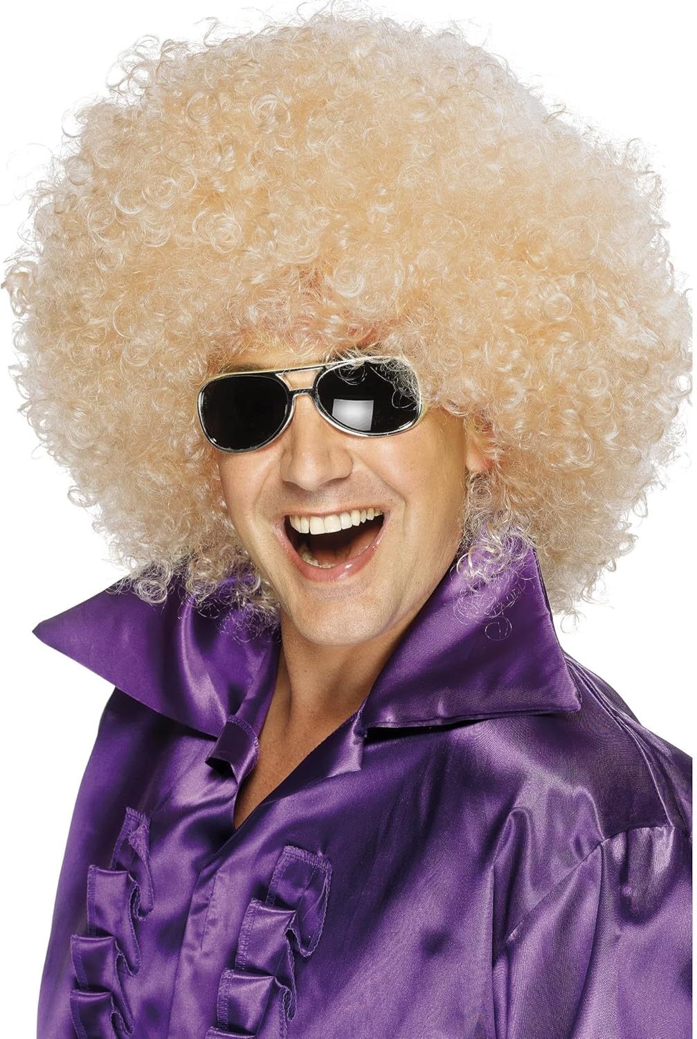 Smiffys Afro Wig, Mega-Huge, Blonde , New but open box