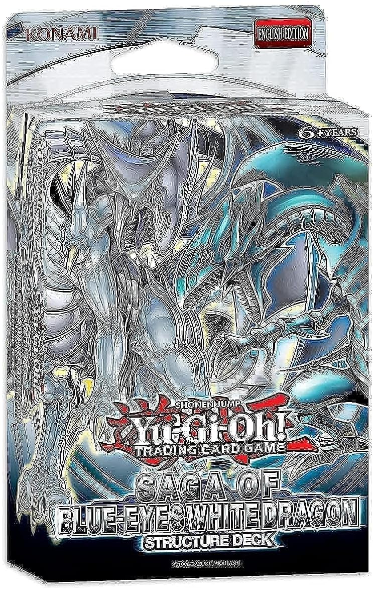 YU-GI-OH Structure Deck: Saga Of Blue-Eyes White Dragon, new but open/damaged box