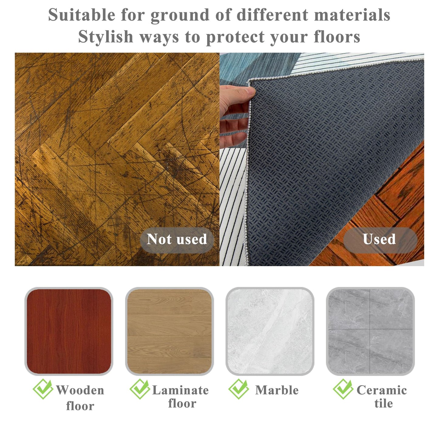 Honorstar Office Chair Mat for Hardwood Floor & Tile Floor 90×120cm Desk Chair Mat Rectangular Rug Floor Protector Gaming Chair Mat for Low Pile