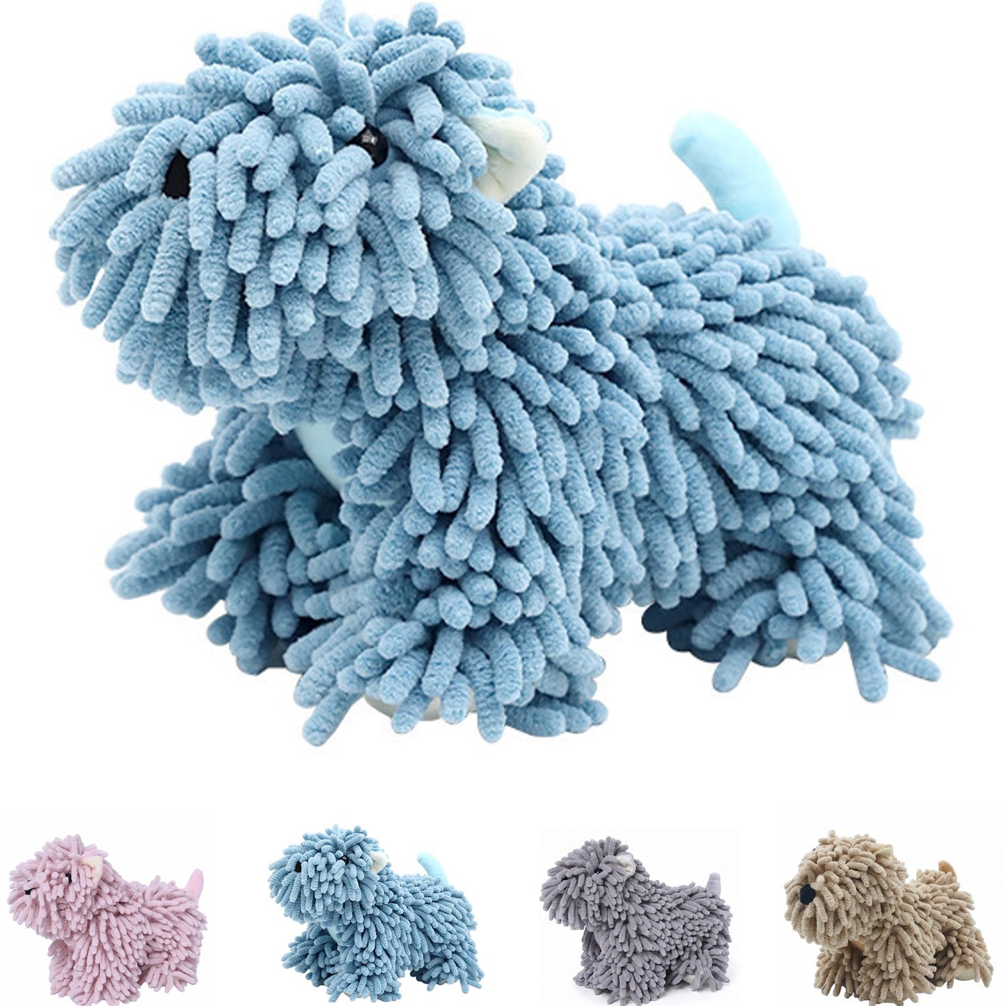 FILOEEX Cute Dog Shaped Chenille Hand Towel, Ultra Soft Highly Absorbent Fluffy Hand Towel