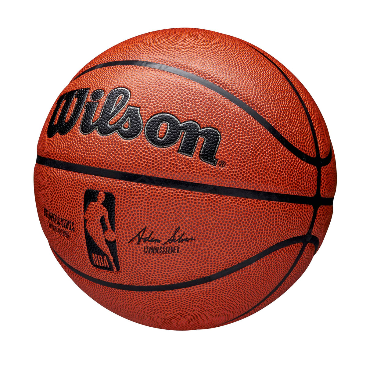 Wilson Basketball, NBA Authentic Series Model, Indoor/Outdoor, Mixed Leather, Size: 7, Brown