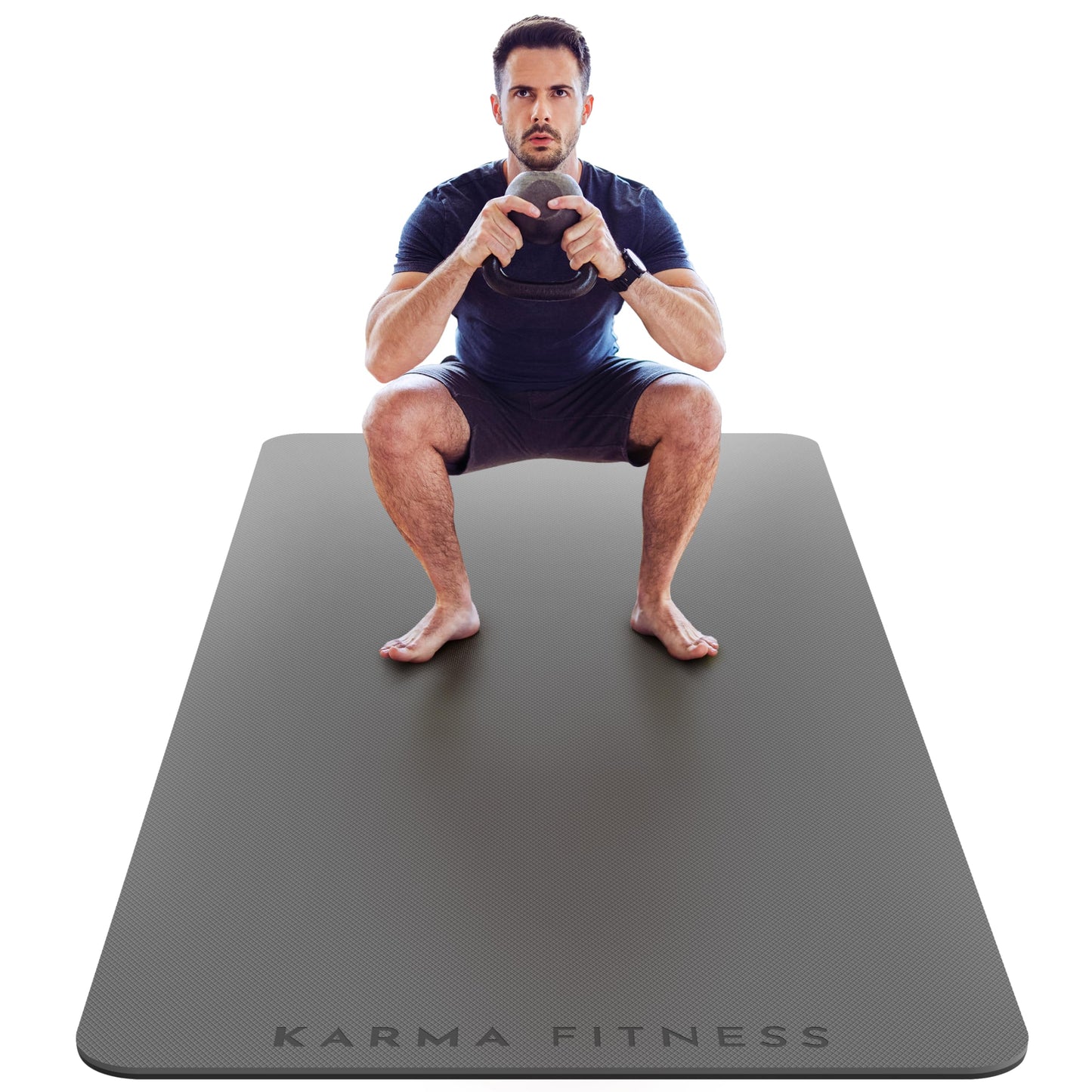 Large Exercise Mat  Extra Wide & Extra Thick Yoga Mat (183cm x 80cm x 10mm), TPE Fitness Mat with Free Carry Straps, Perfect for HiiT Home Workouts &
