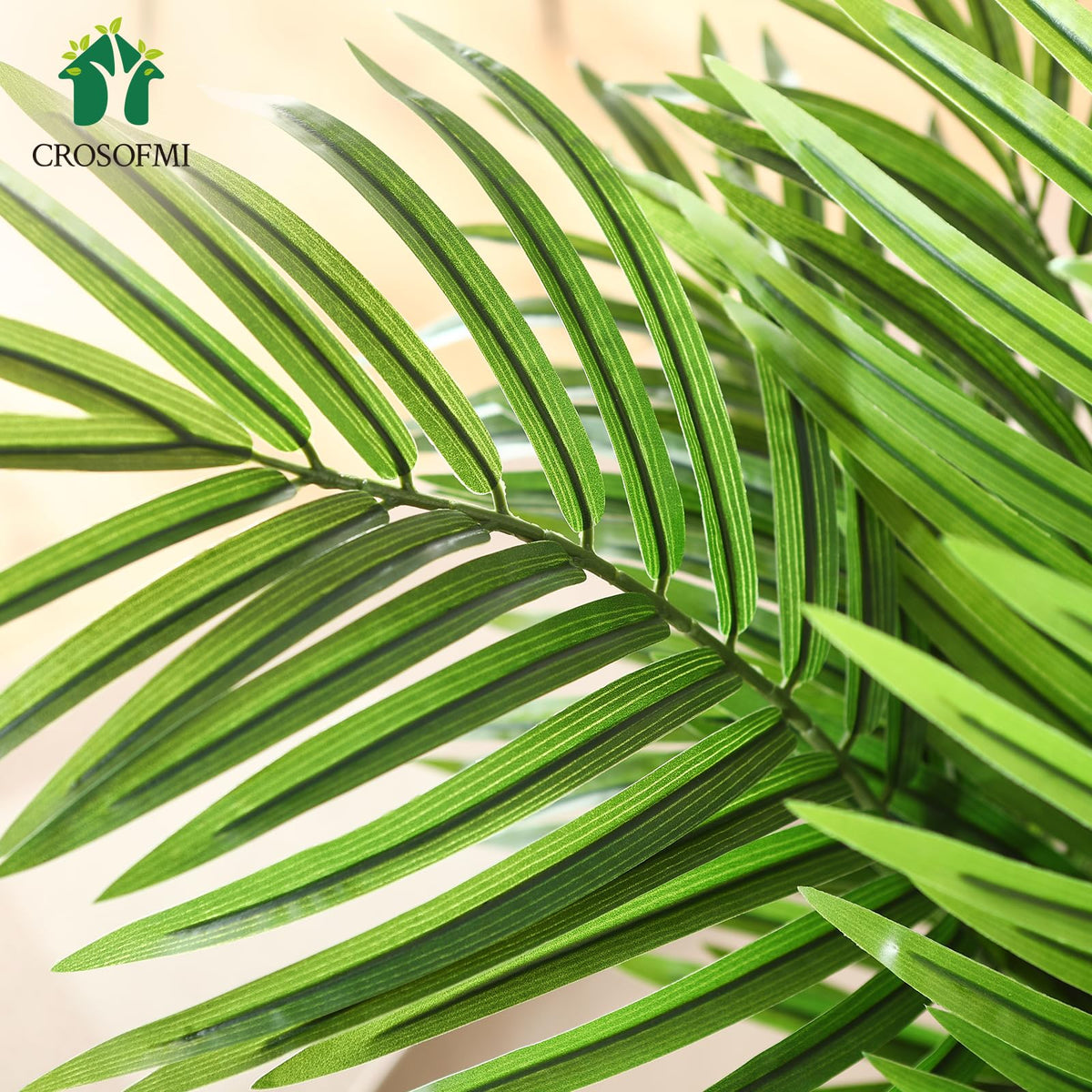 CROSOFMI Artificial Plants Areca Palm 150cm Fake Tropical Tree Faux Plants for Indoors and Outdoors Artificial Foliage and Plastic Pot for Party