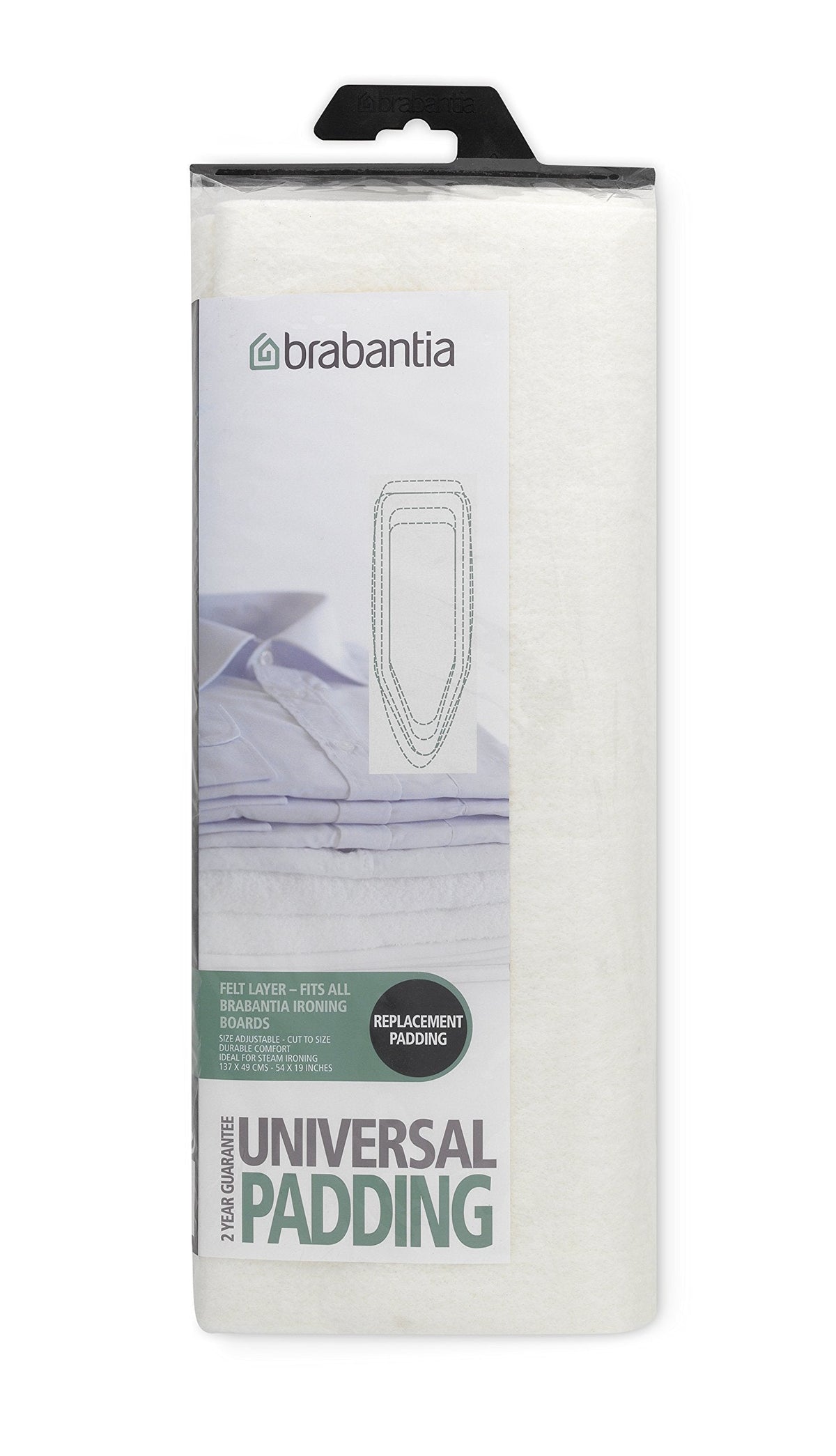 Brabantia 196423 Ironing Board Cover Replacement Felt Pad - White