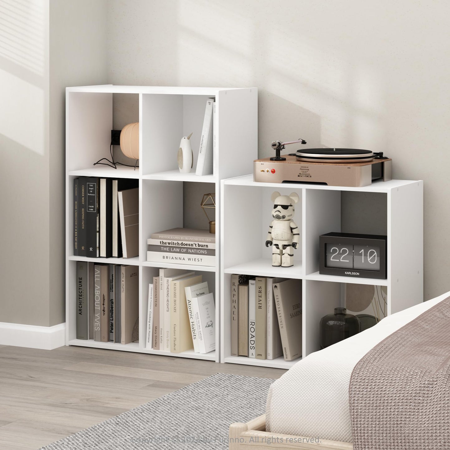 Furinno Pelli Cubic Storage Cabinet, 2x2, White